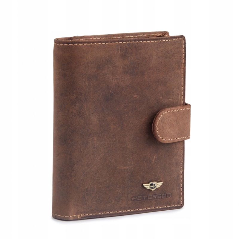 Peňaženka - Peterson Peterson Wallet Prírodná koža hnedá Nubuk 339Z - Pánsky produkt