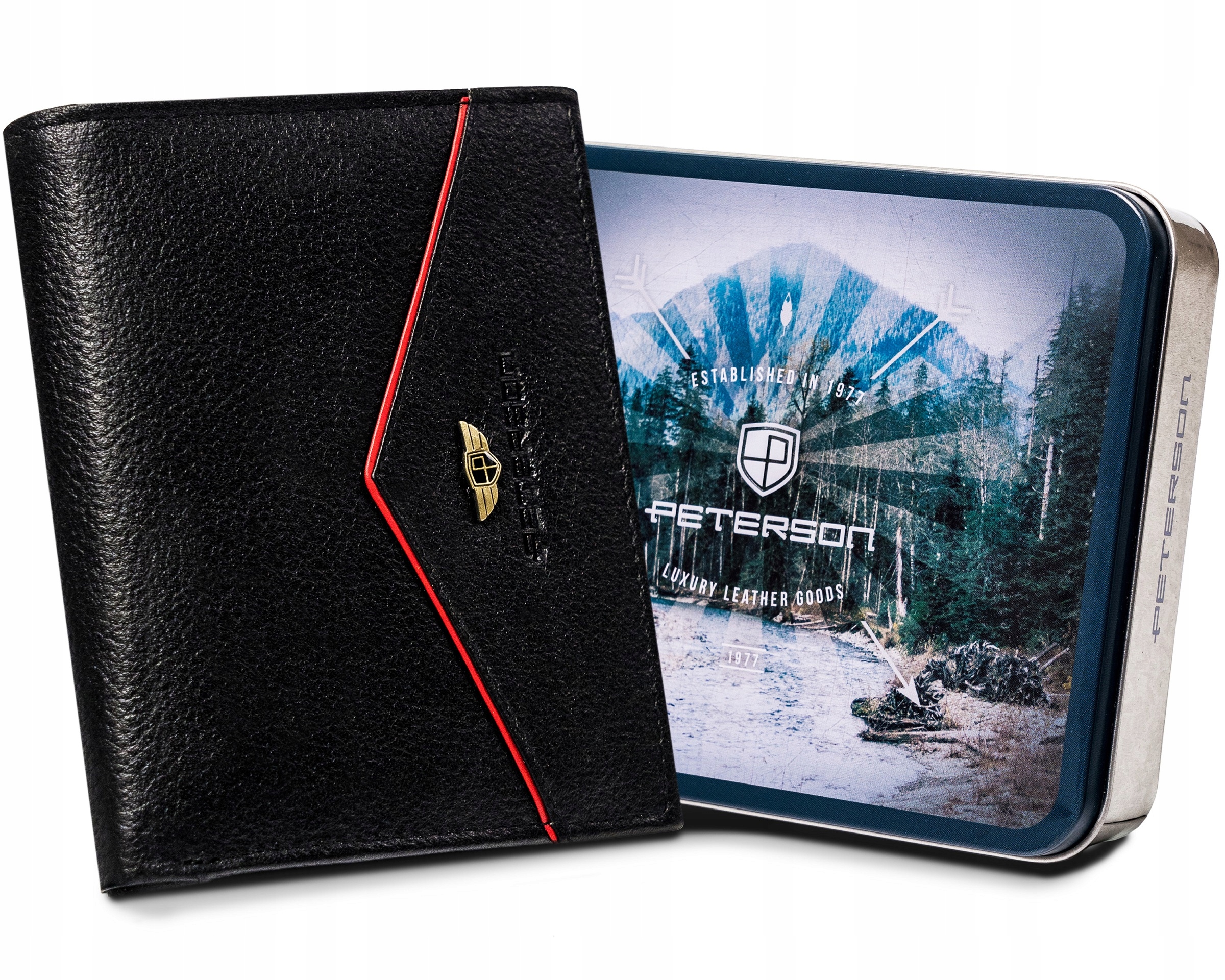 Peňaženka - Peterson Wallet Prírodná koža Čierna PTN N4-PDM-1635 Blac-Men's Product