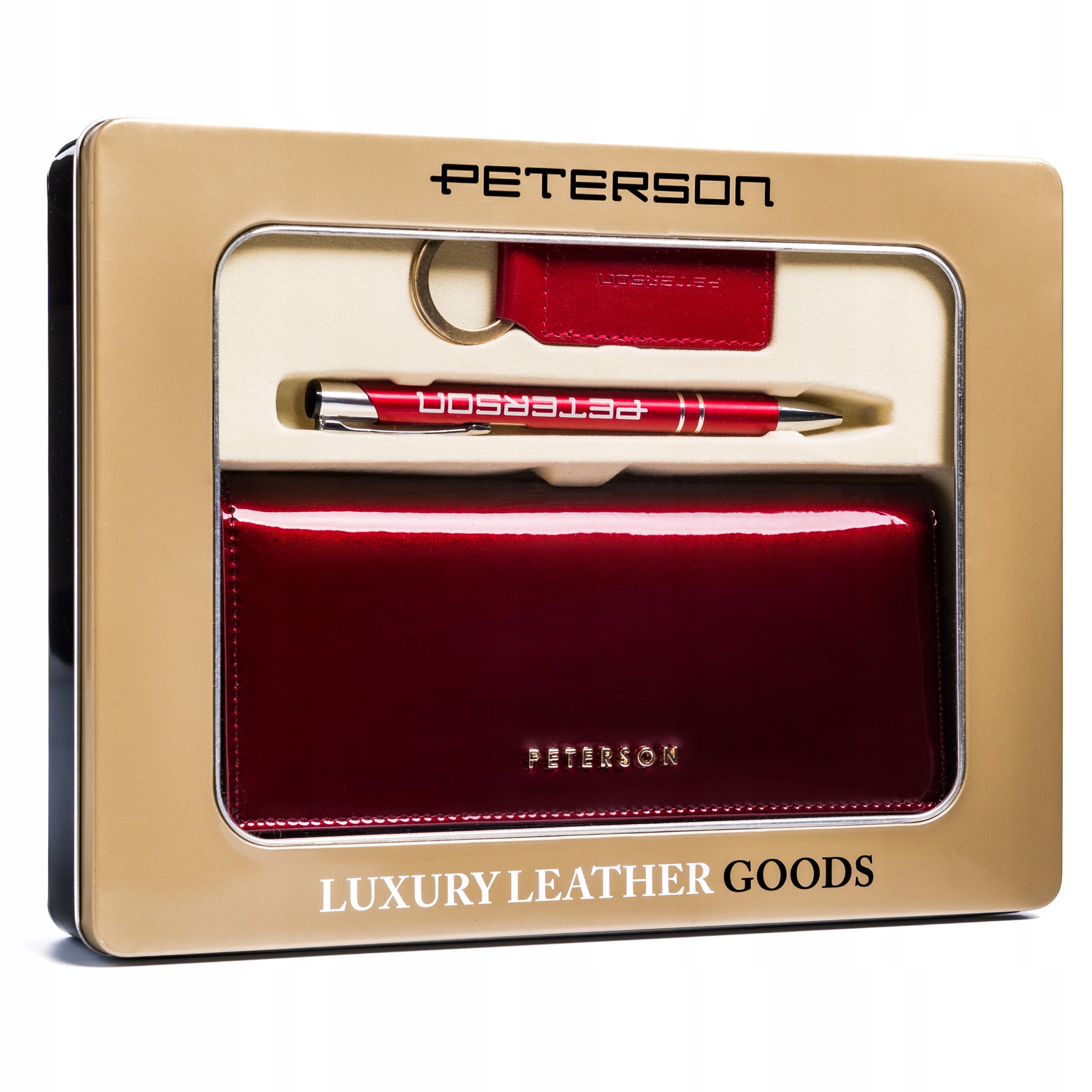 Peňaženka - Peterson Wallet Prírodná koža Red PTN BC -467 - Dámsky produkt