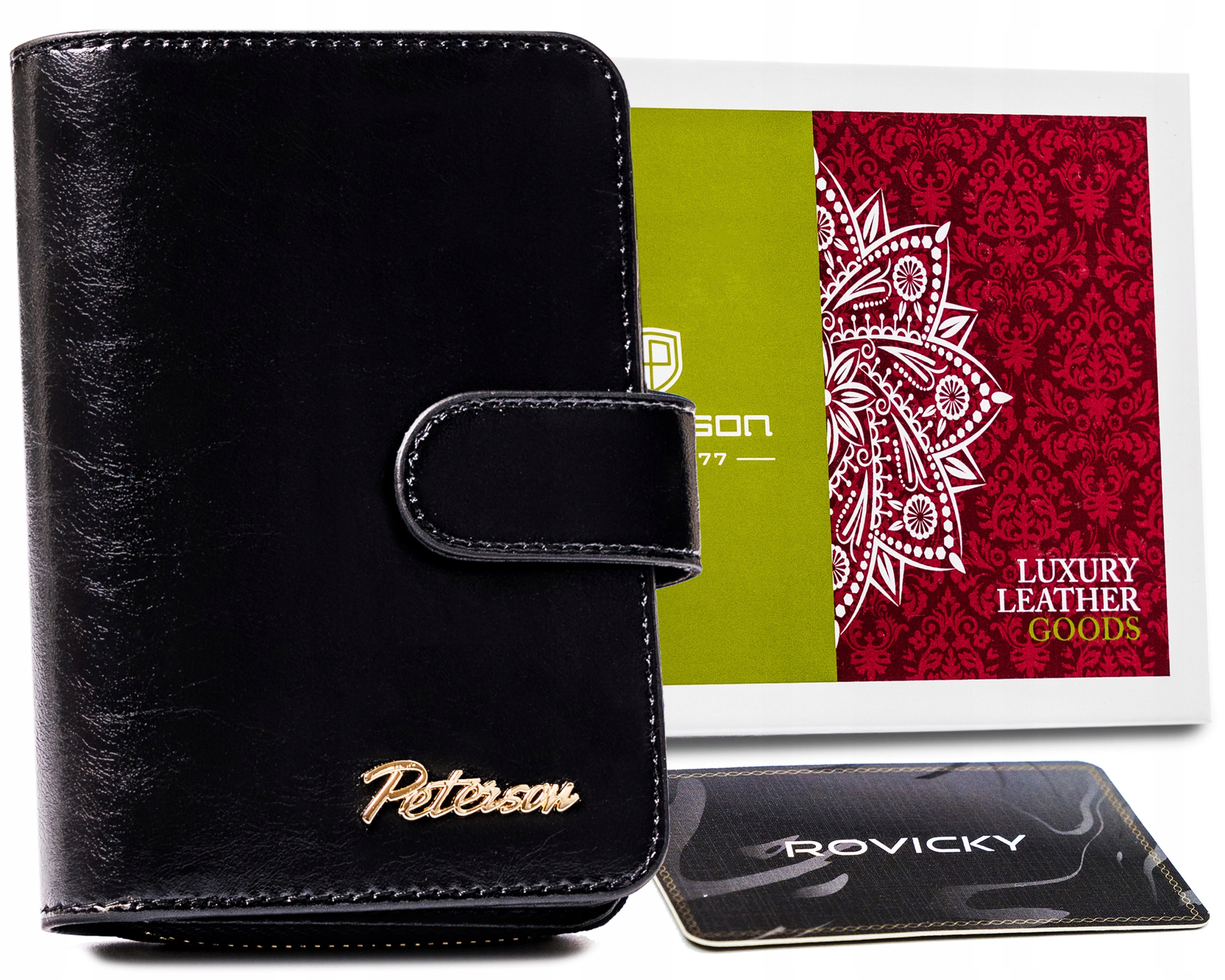 Peňaženka - Peterson Peterson Wallet Natural Leather Black PTN PL-602-0721 Produkt Blac-Women