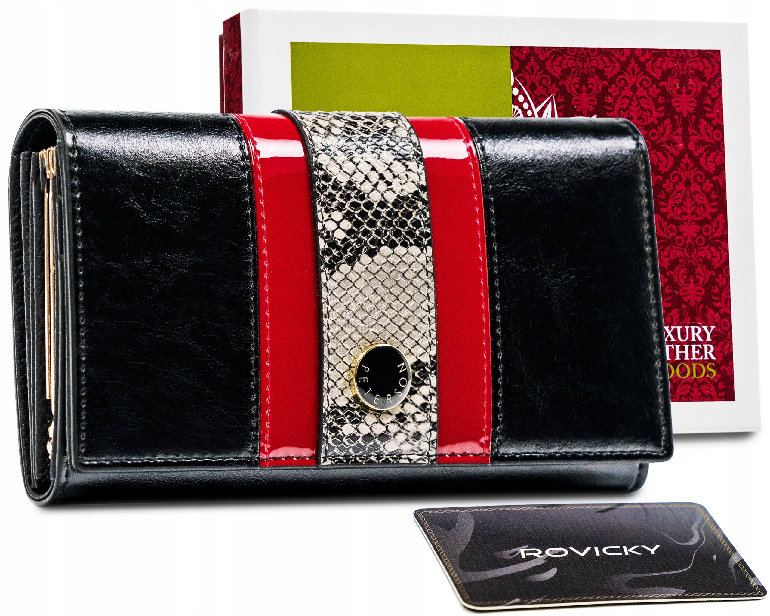 Peňaženka - Peterson Wallet Prírodná koža Čierna PTN ST-466-1933 Produkt Blac-Women