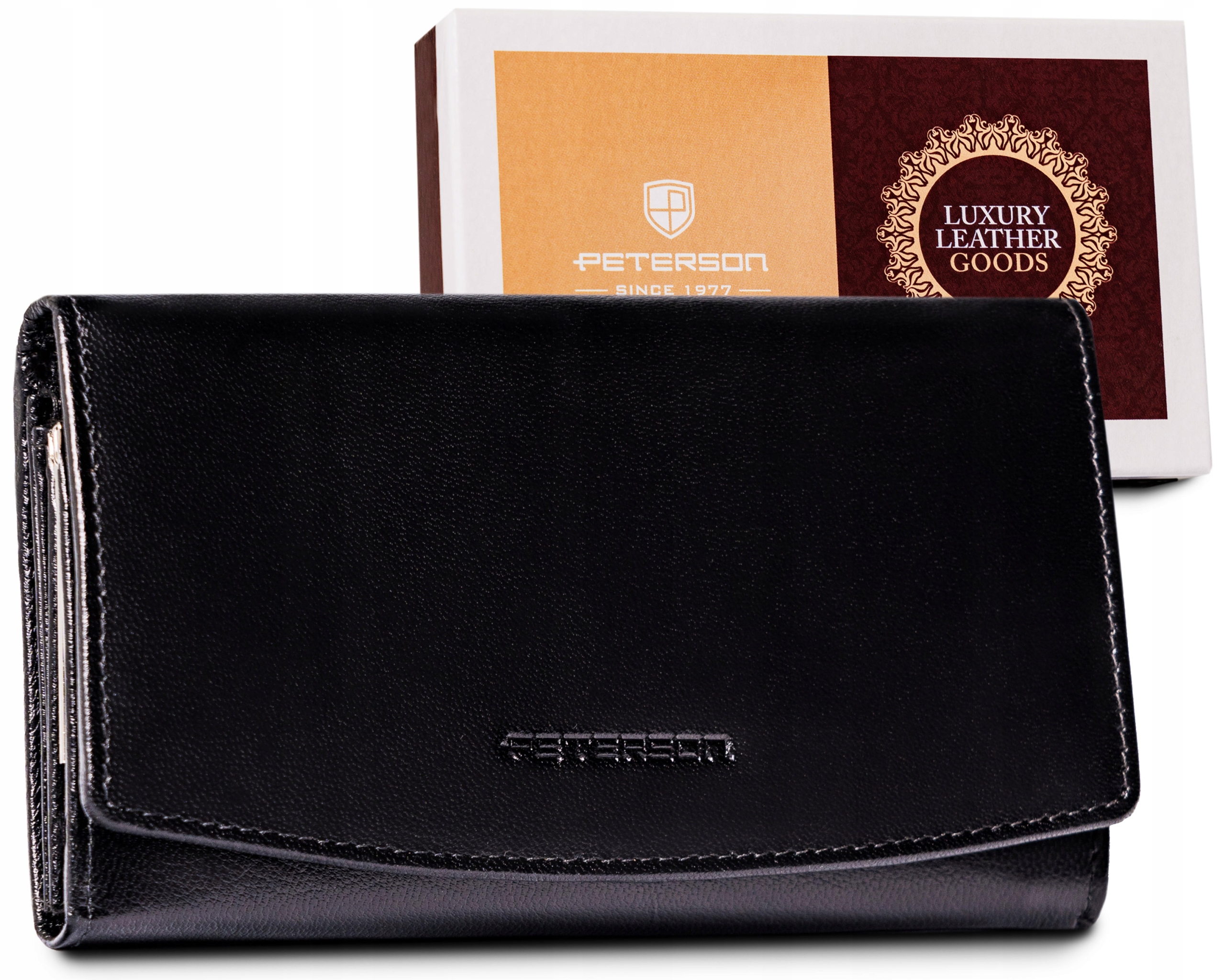 Peňaženka - Peterson Peterson Wallet Natural Leather Black PTN RD-31-GCl Black-Womens's Product