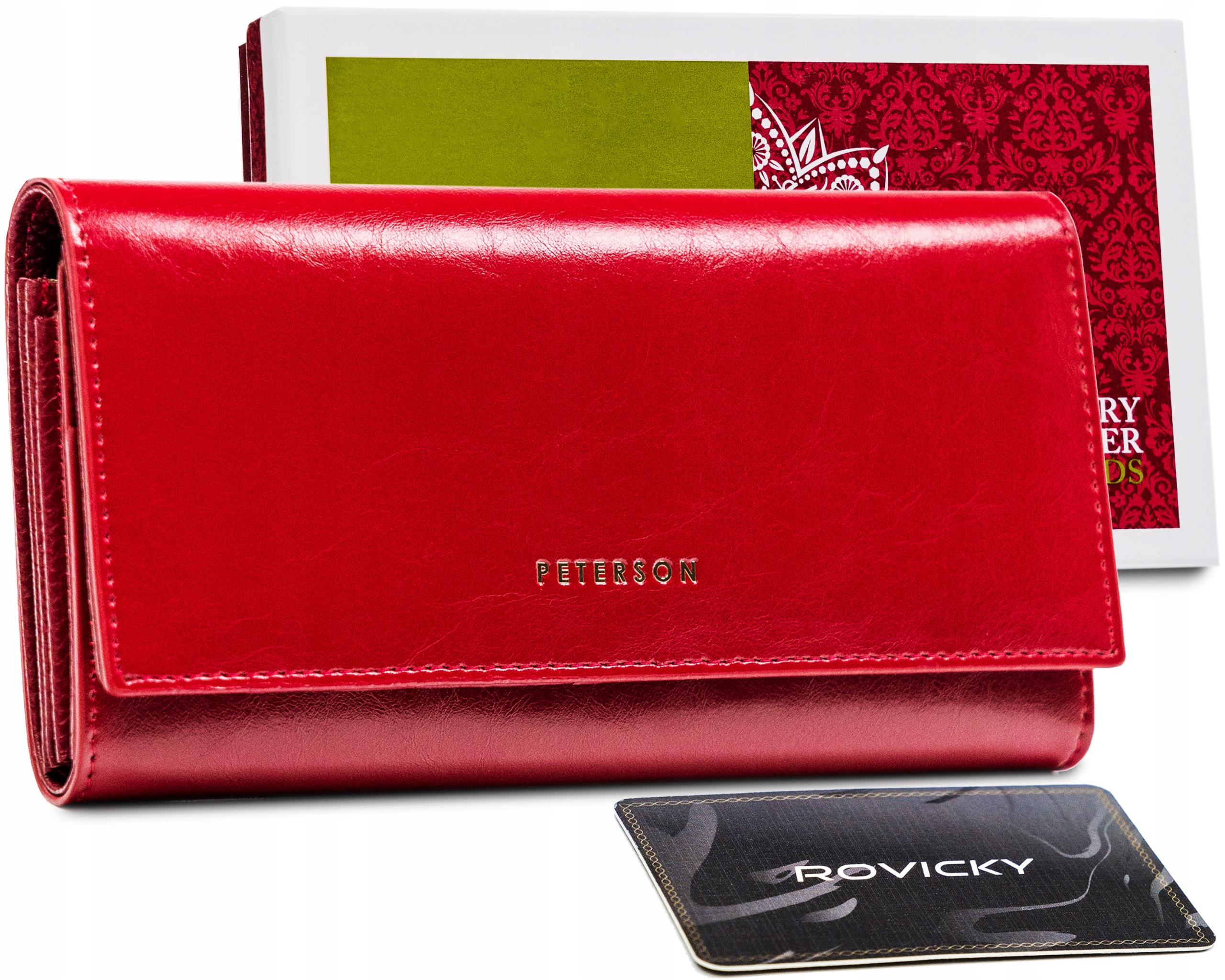 Peňaženka - Peterson Peterson Wallet Prírodná koža červená PTN PL-467-Red-Women's Product