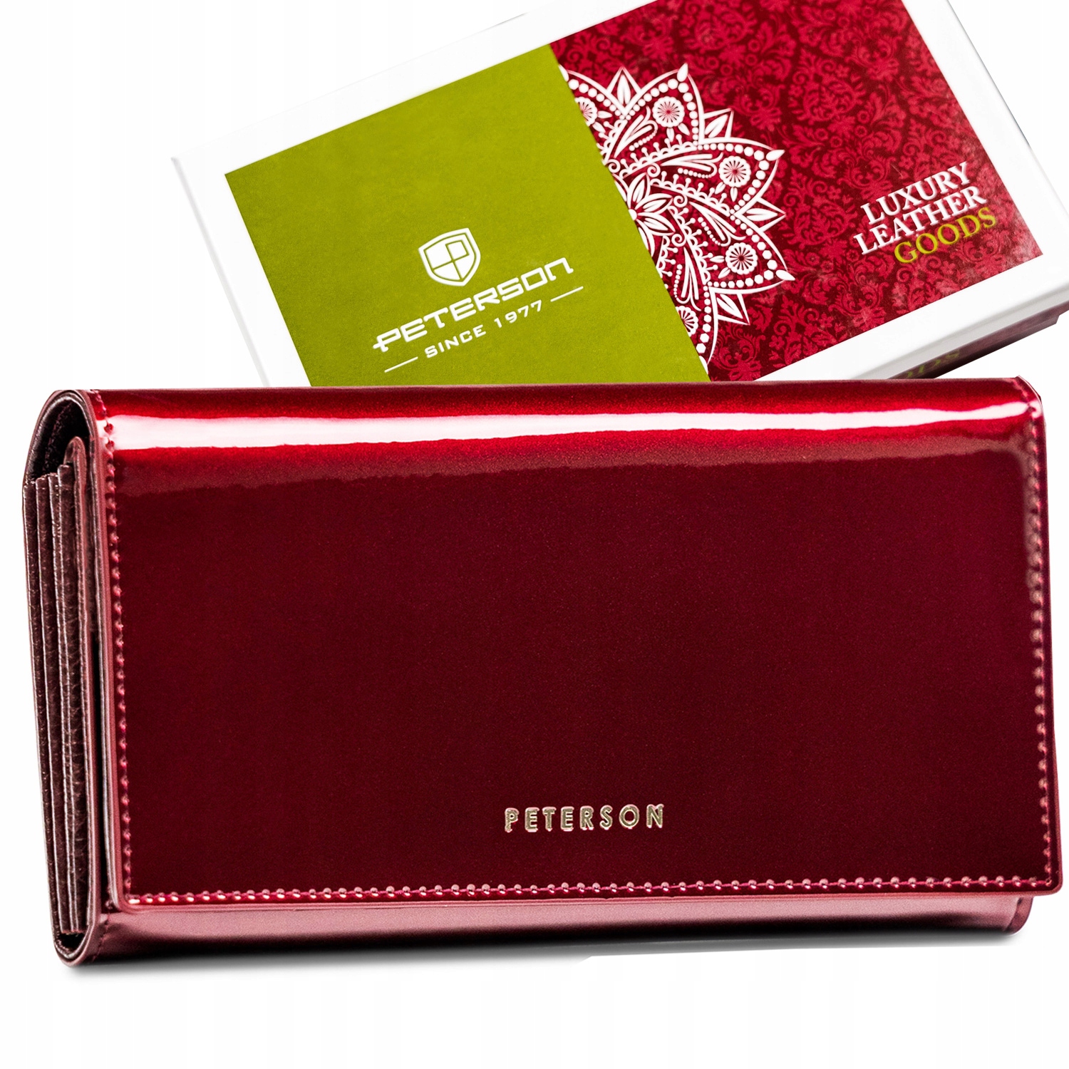 Peňaženka - Peterson Peterson Wallet Natural Leather Red PTN BC-411-Red-Women's Product