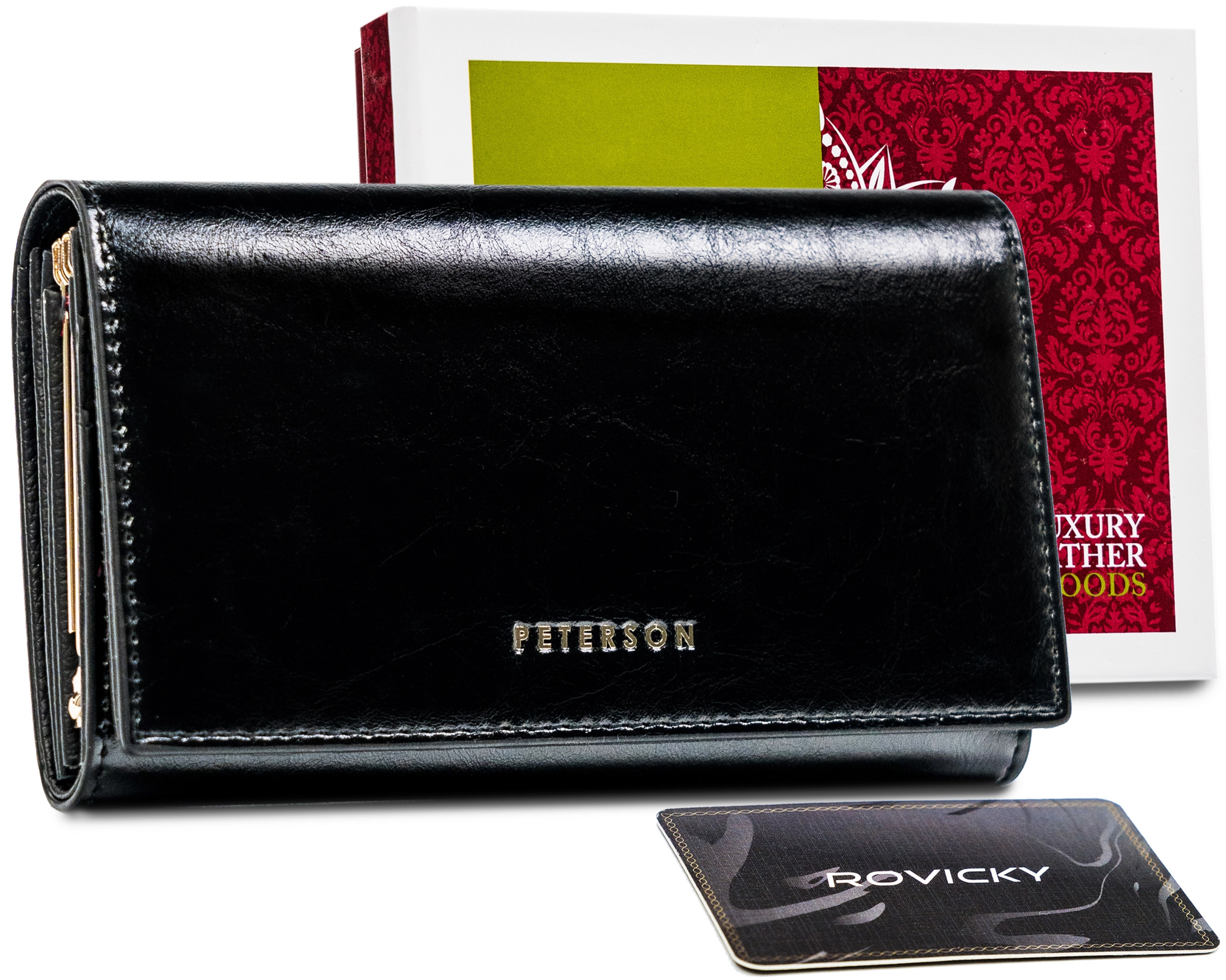 Peňaženka - Peterson Wallet Prírodná koža Čierna PTN PL-466-1643 Produkt Blac-Women