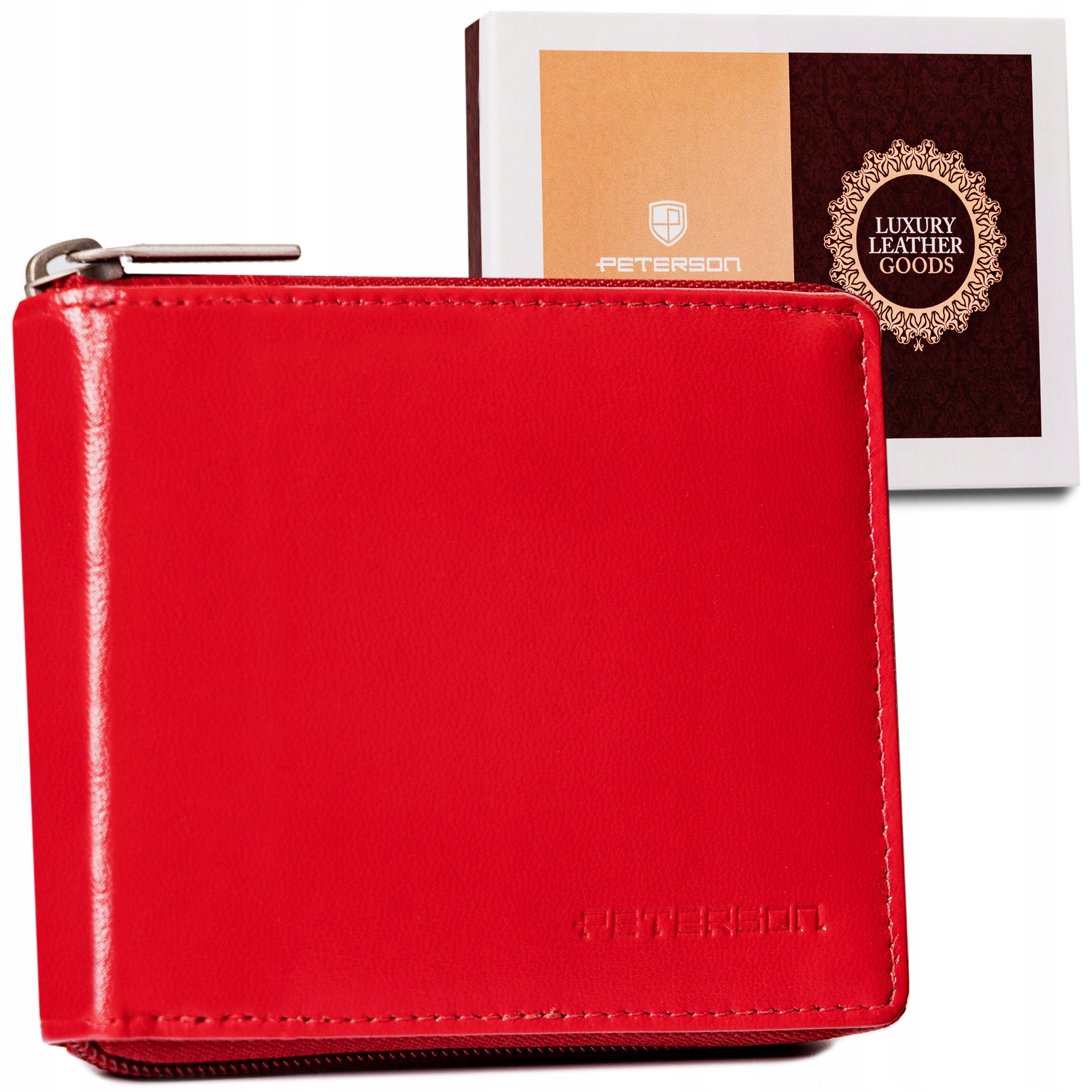 Peňaženka - Peterson Wallet Prírodná koža červená PTN RD-30-GCL Red-Women's Product