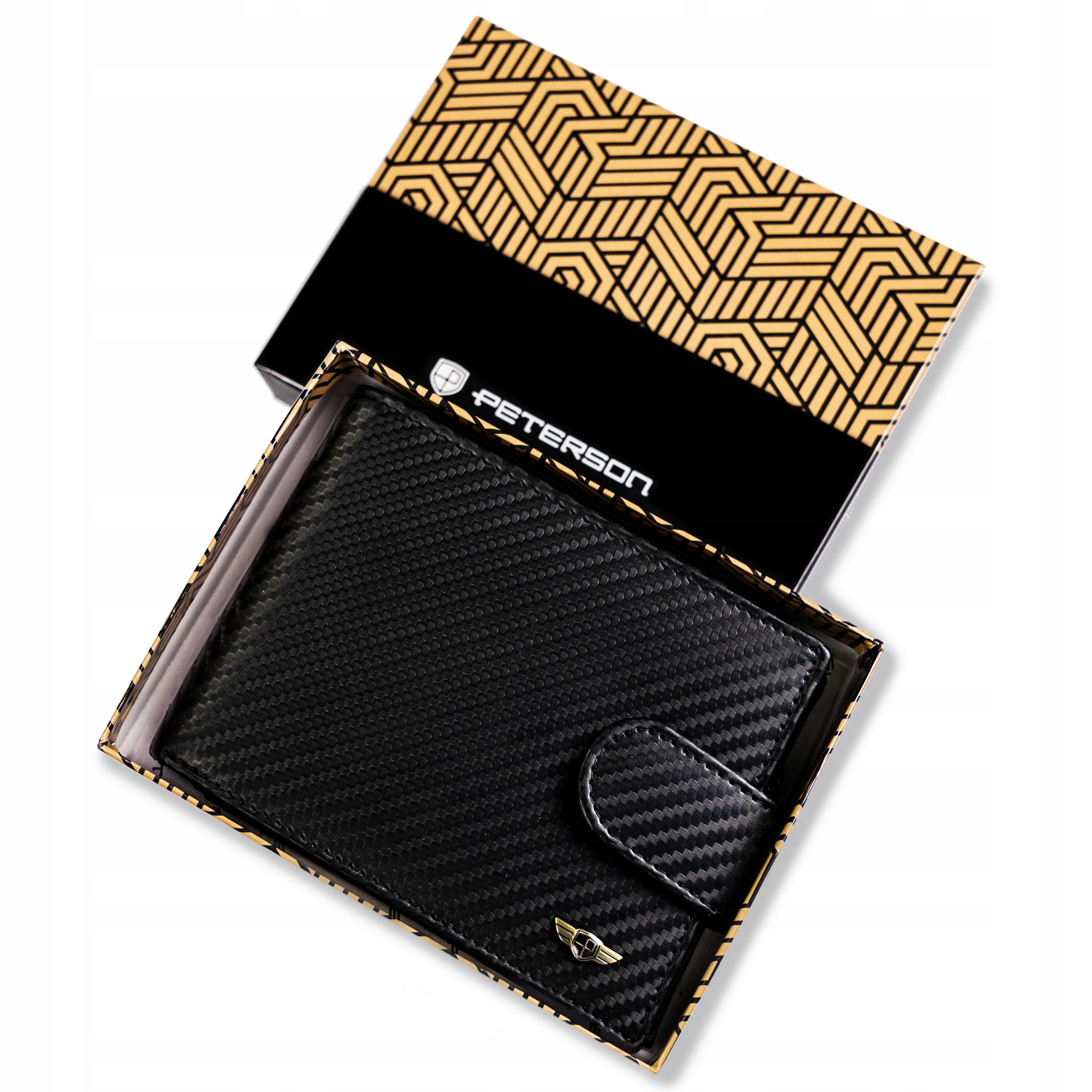 Peňaženka - Peterson Peterson Wallet Natural Leather Black PTN CA-N992L-6914 BL-Men's Product