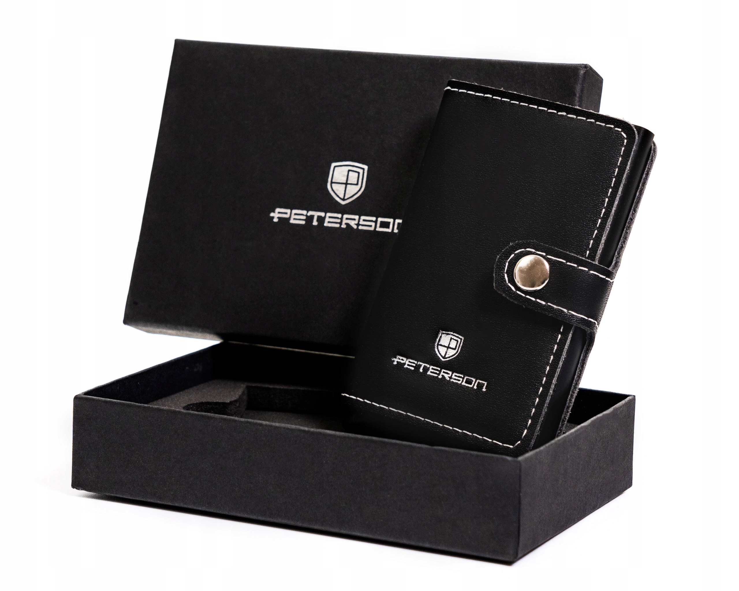 Peňaženka - Peterson Wallet Prírodná koža Čierna PTN es -black - Unisex Product