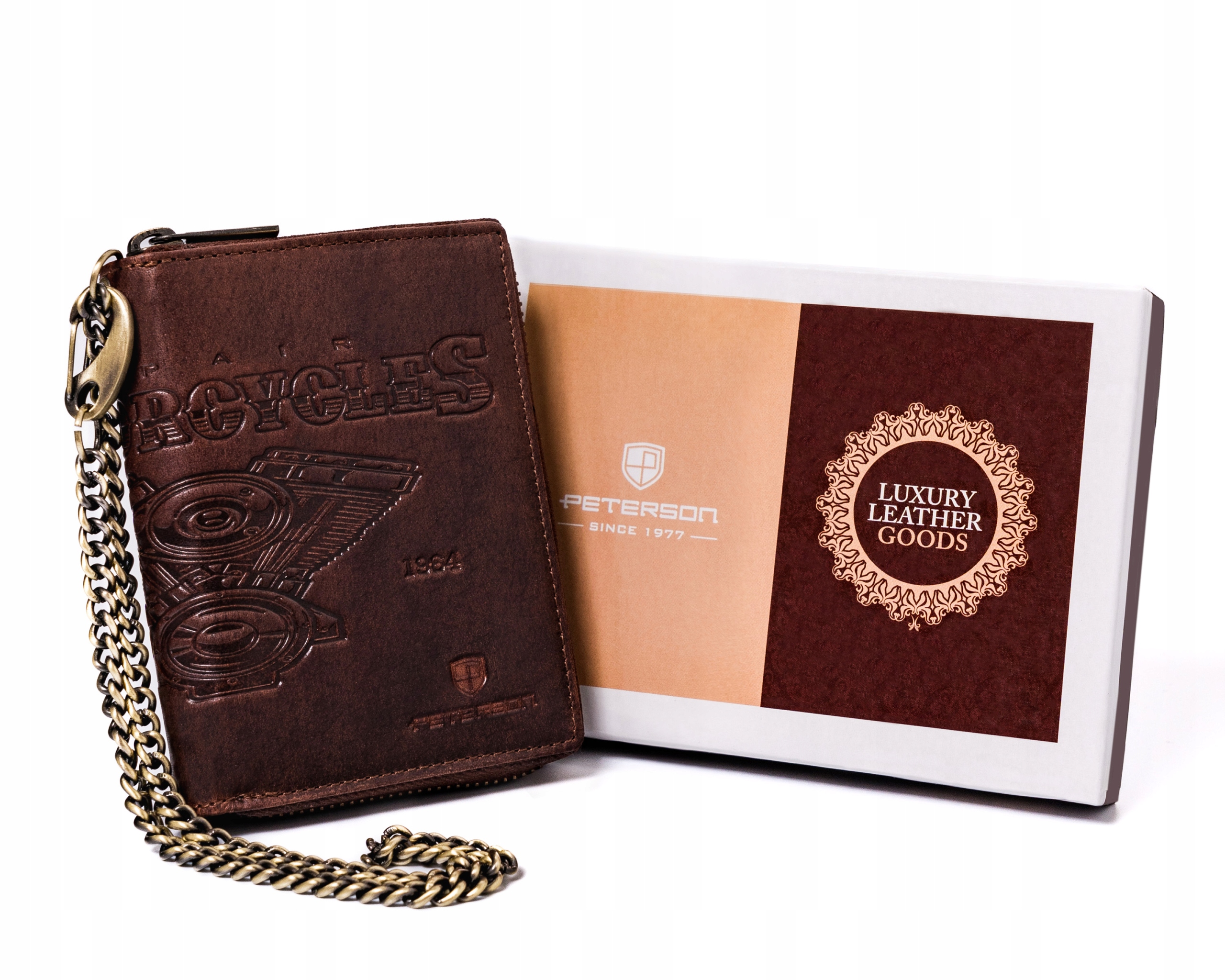 Peňaženka - Peterson Wallet Prírodná koža hnedá PTN N4C-09-HWM-1308-Men's Product