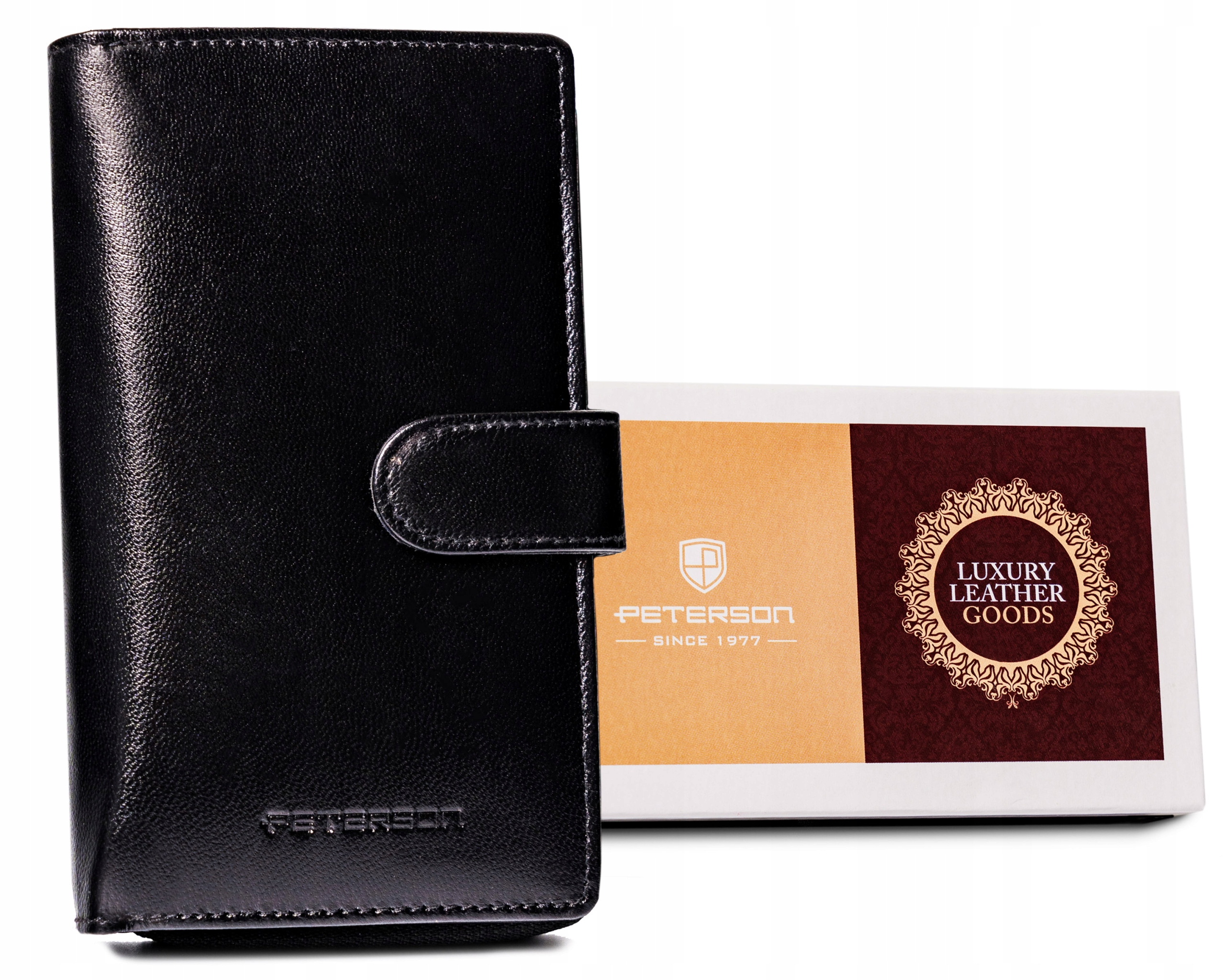 Peňaženka - Peterson Peterson Wallet Natural Leather Black PTN RD-42-GCL Black-Womens's Product