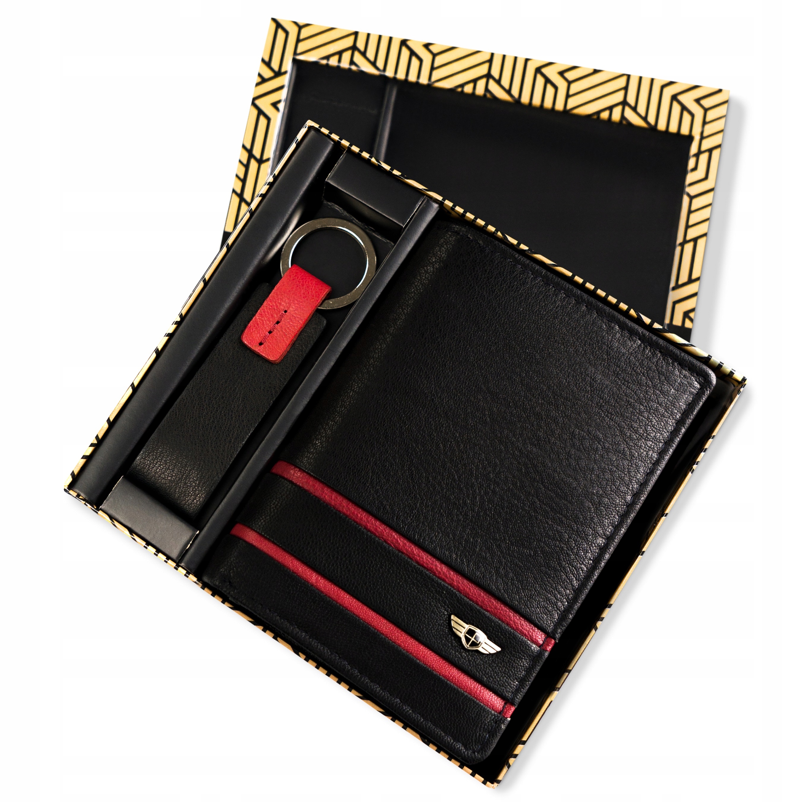 Peňaženka - Peterson Wallet Prírodná koža čierna PTN PK2-N4 BL-RED-MALE Produkt