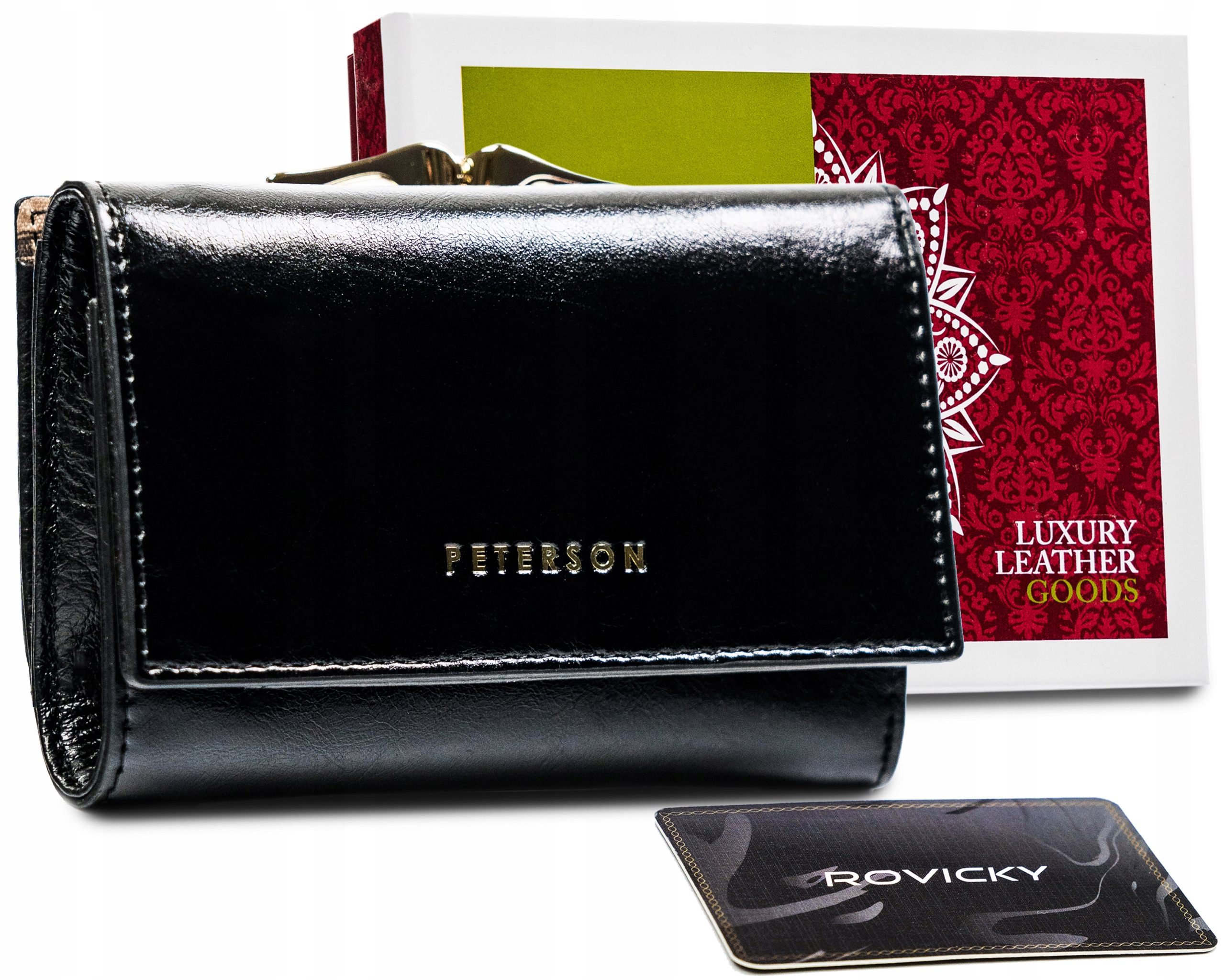 Peňaženka - Peterson Wallet Prírodná koža Čierna PTN PL-412-1629 Produkt Blac-Women