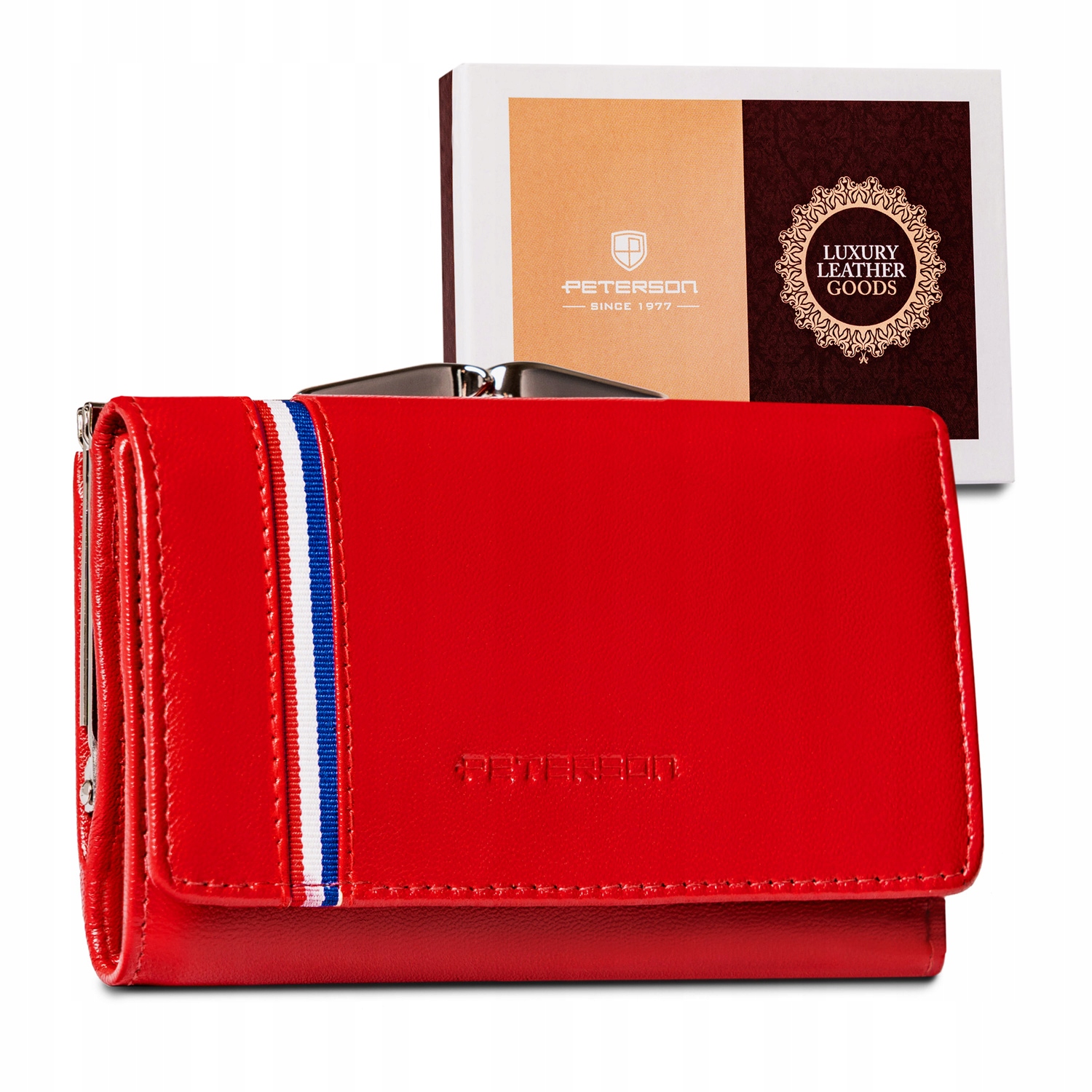 Peňaženka - Peterson Peterson Wallet Prírodná koža červená PTN RD-27-GCl Red-Women's Product