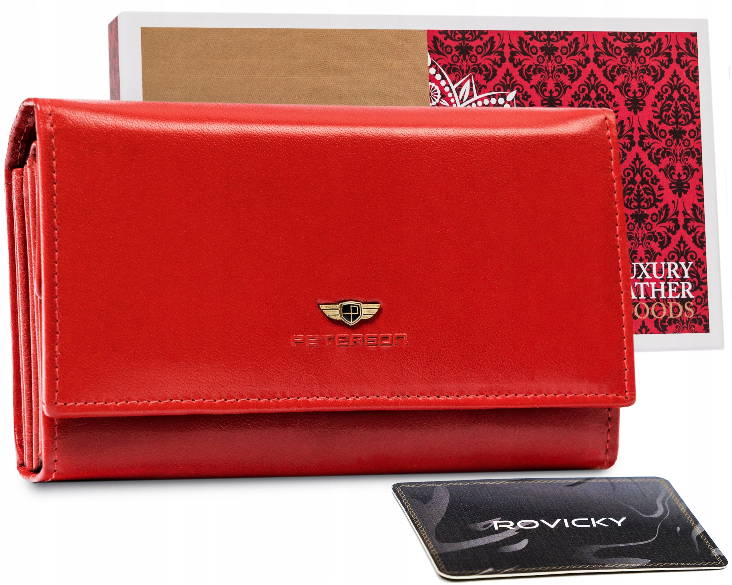 Peňaženka - Peterson Peterson Wallet Prírodná koža červená PTN 438 2-3-1-5989 R-Women's Product