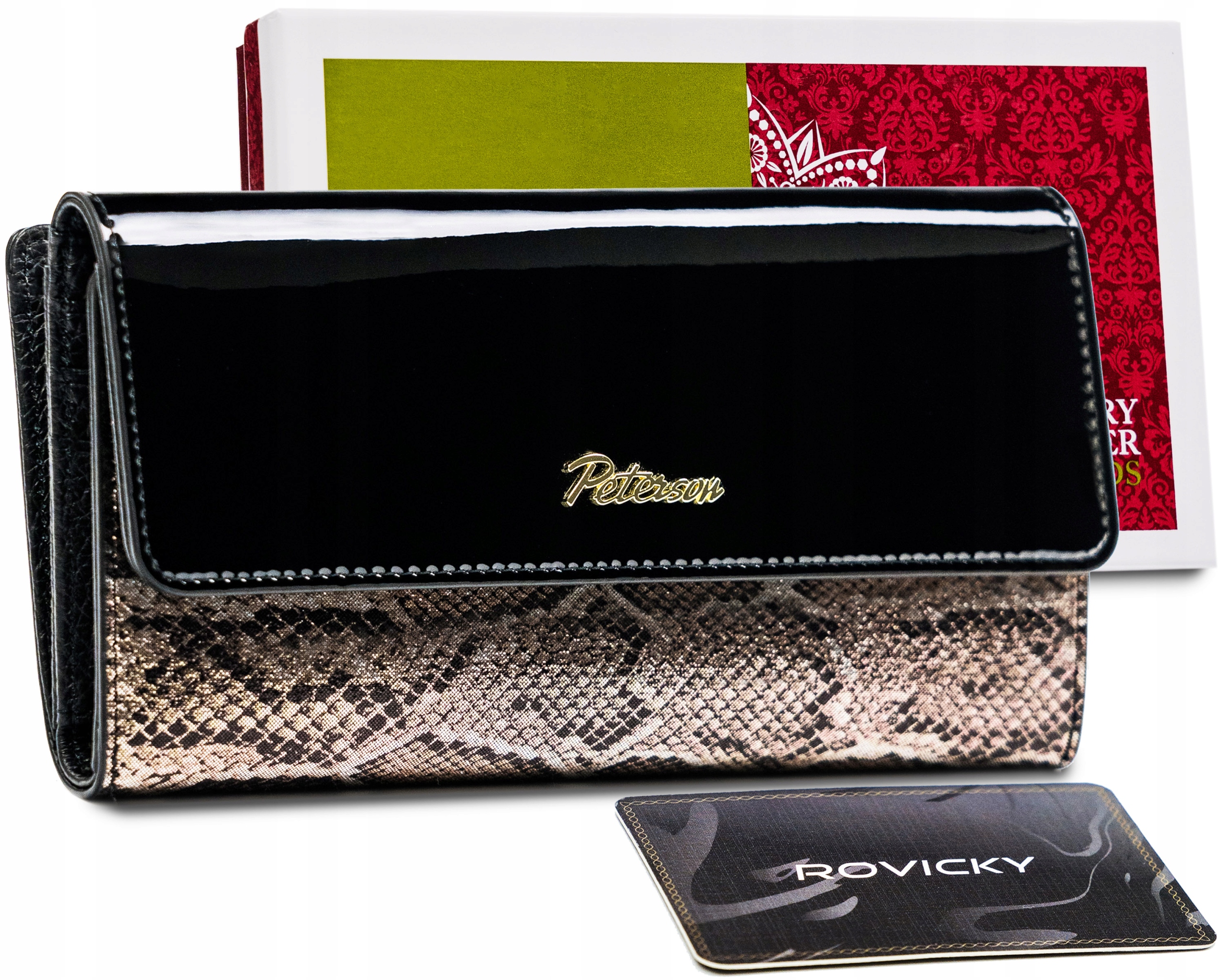 Peňaženka - Peterson Peterson Wallet Prírodná koža Čierna PTN BS-415-1735 Produkt Blac-Women