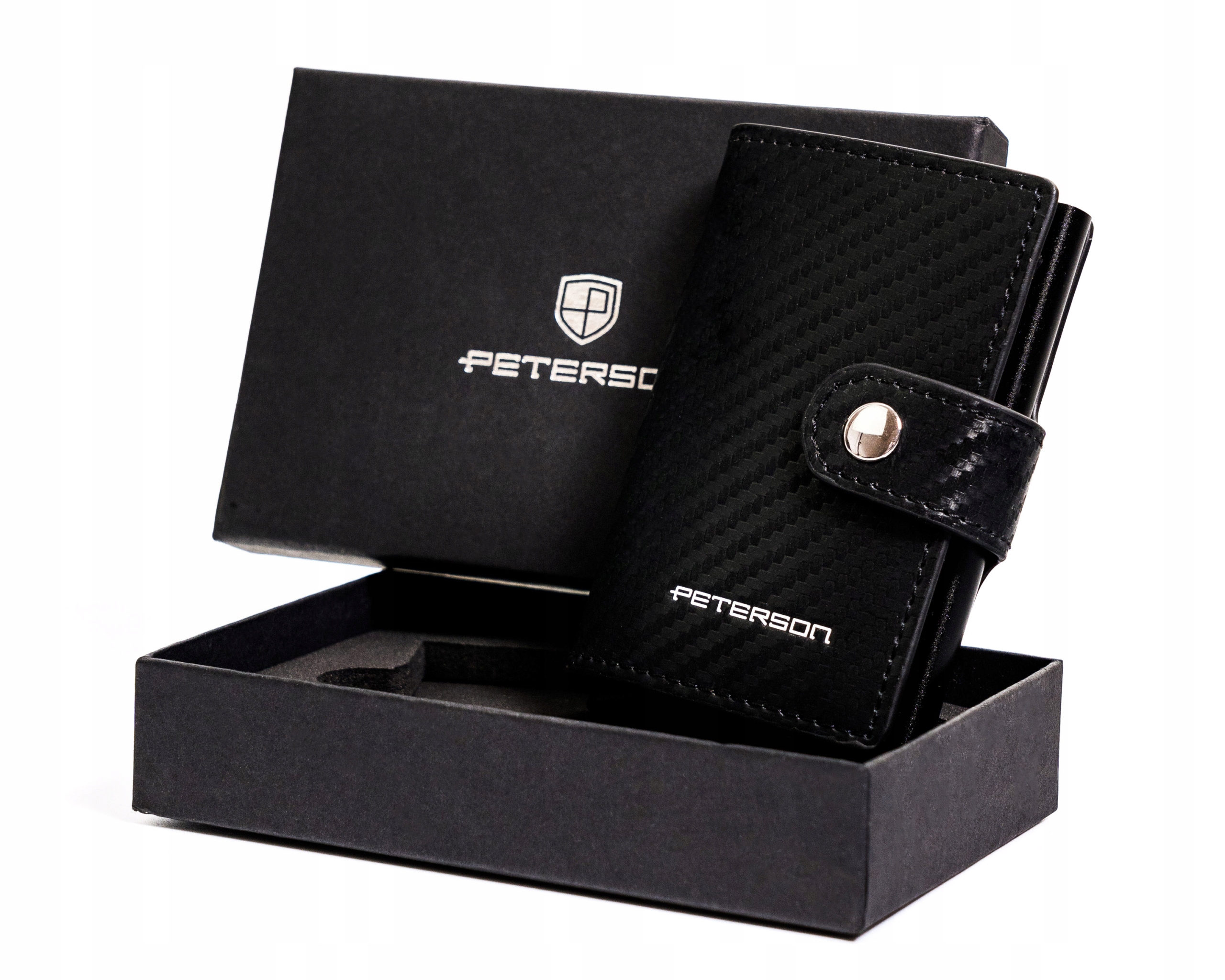 Peňaženka - Peterson Peterson Wallet Natural Leather Black PTN MS-3-Black-Men's Product