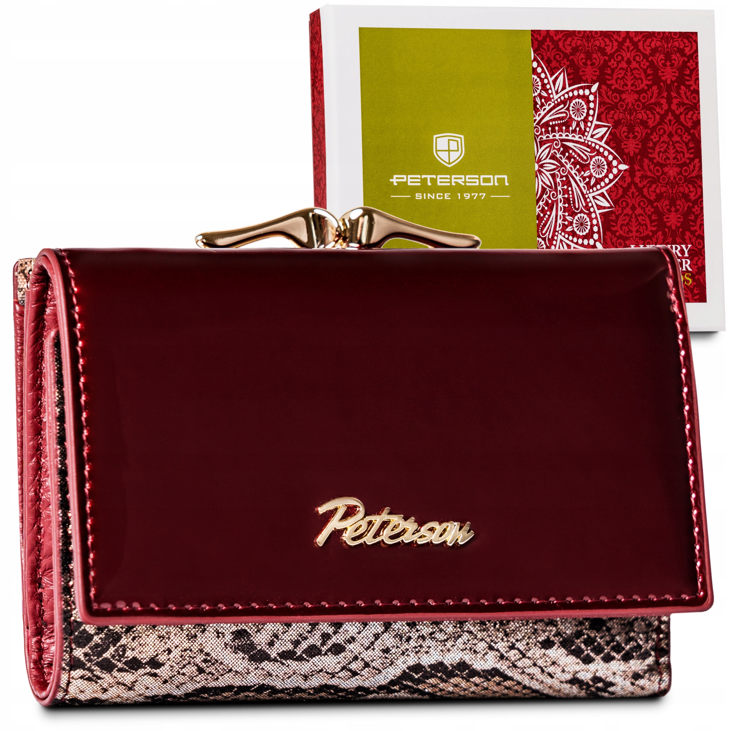 Peňaženka - Peterson Peterson Wallet Prírodná koža červená, Golden PTN BS-412-4637 SN/R-Women's Product