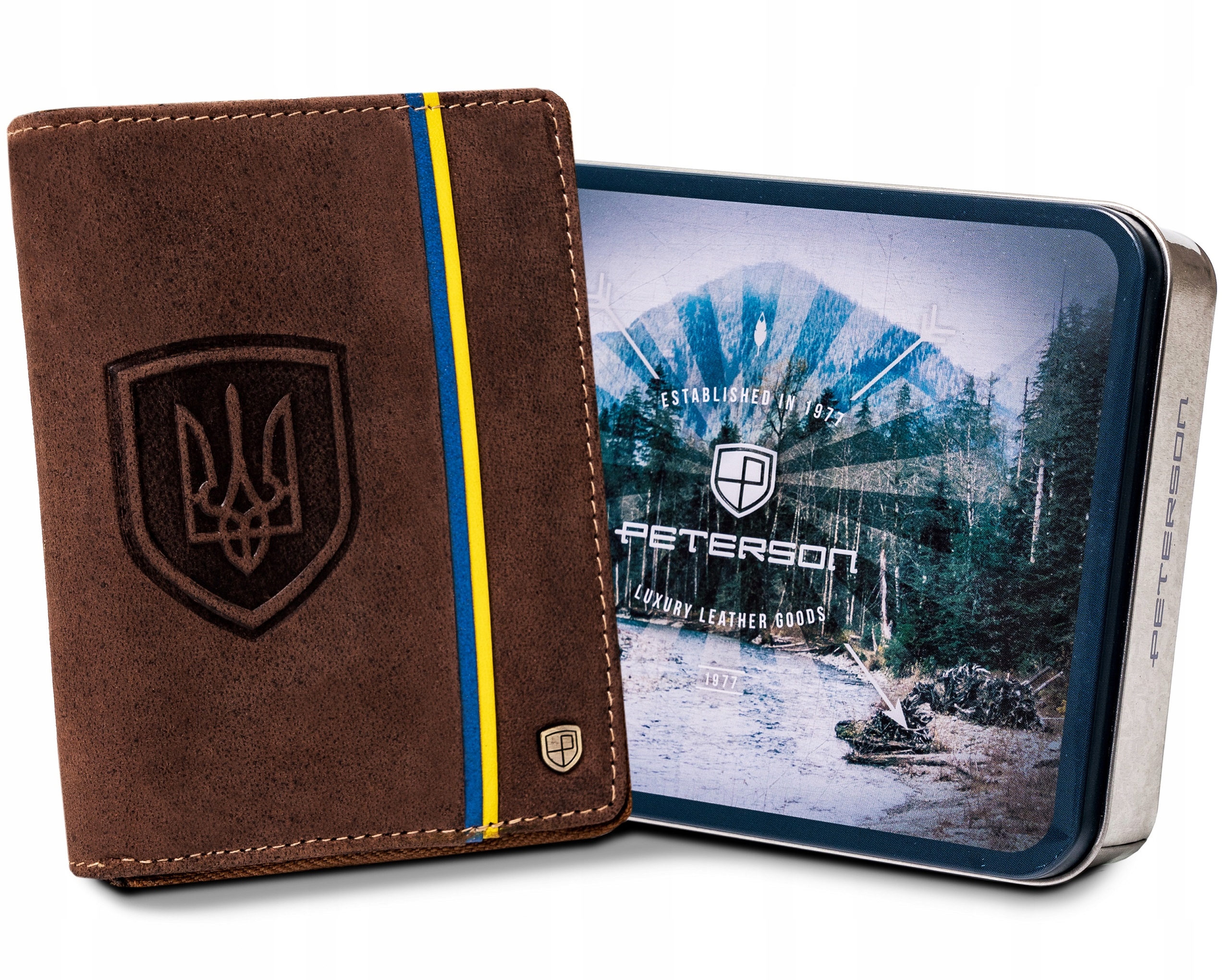 Peňaženka - Peterson Peterson Wallet Natural Den Brown PTN 340-P-up produkt UA-Hunt-Men