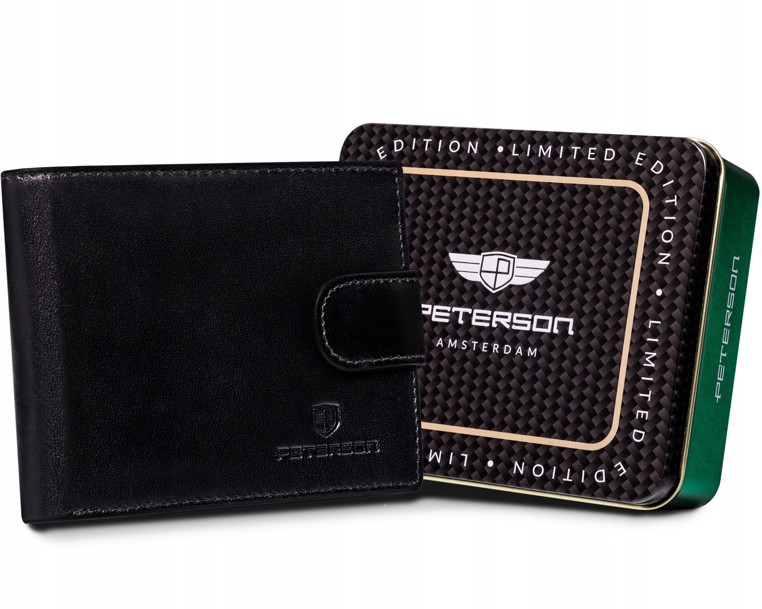 Peňaženka - Peterson Wallet Prírodná koža Čierna PTN 303-CA-6570 Blac-Men's Product