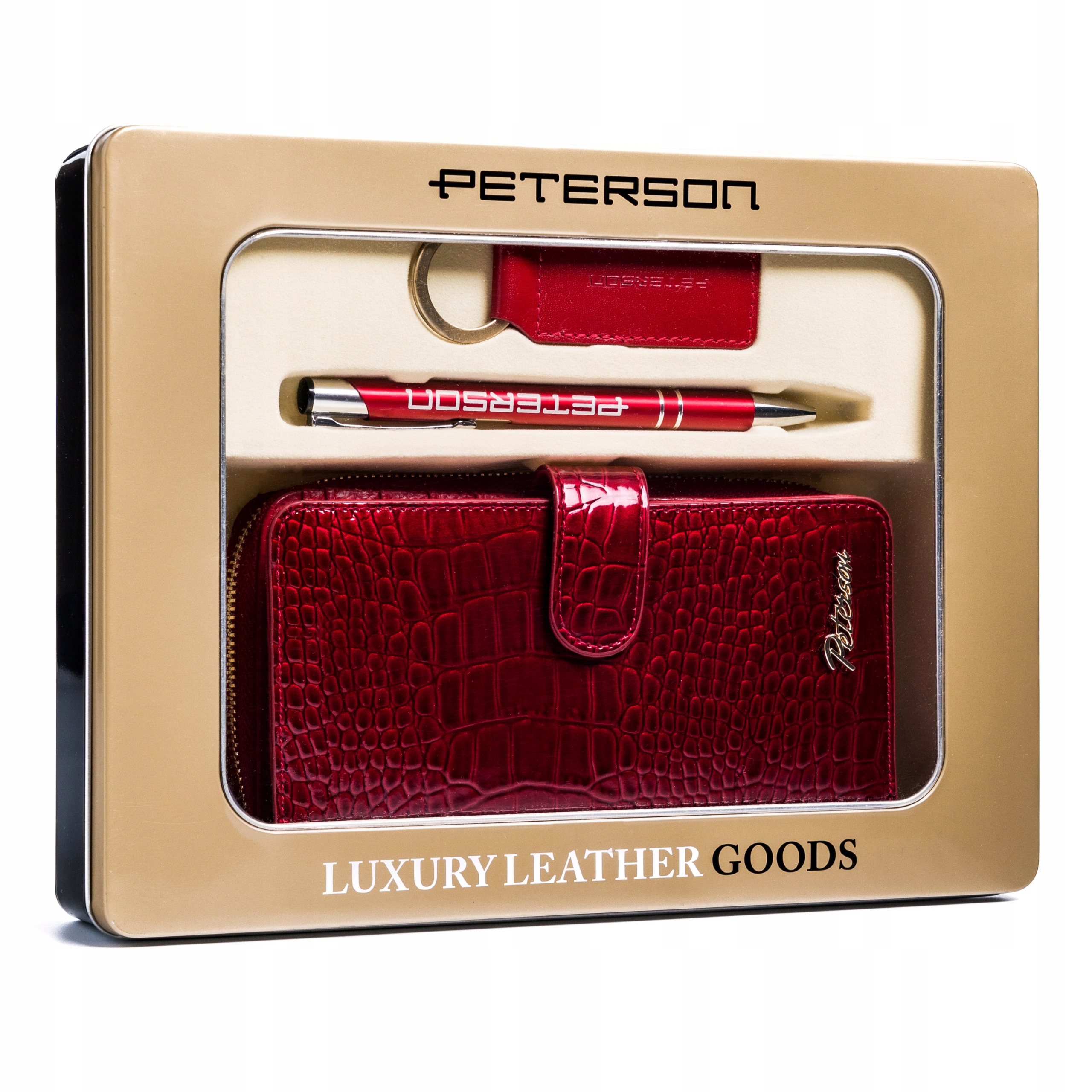 Peňaženka - Peterson Peterson Wallet Prírodná koža červená PTN BC-603-Red-Women's Product