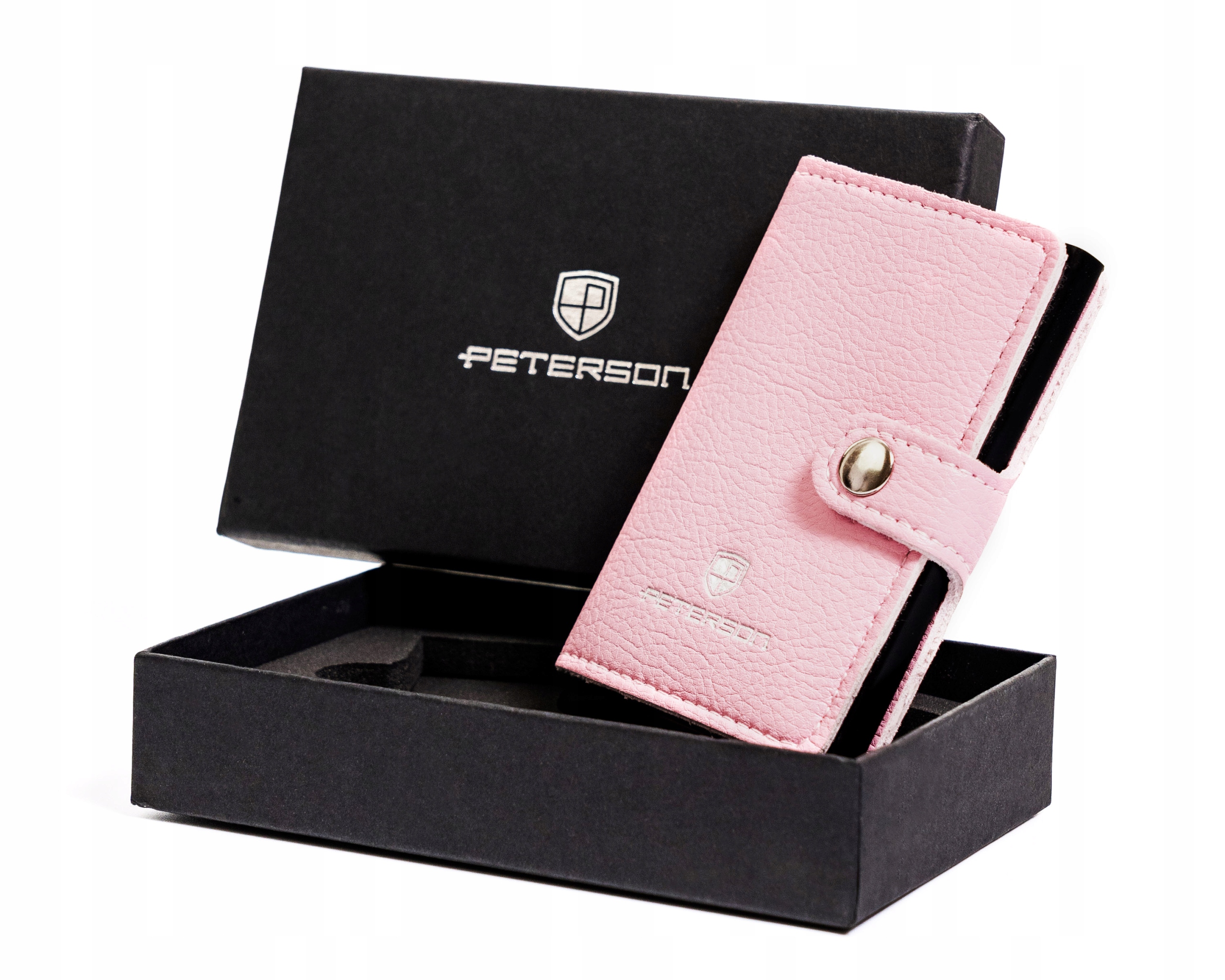 Peňaženka - Peňaženka Peterson z pravej kože ružová PTN ES-L.PINK - Unisex produkt