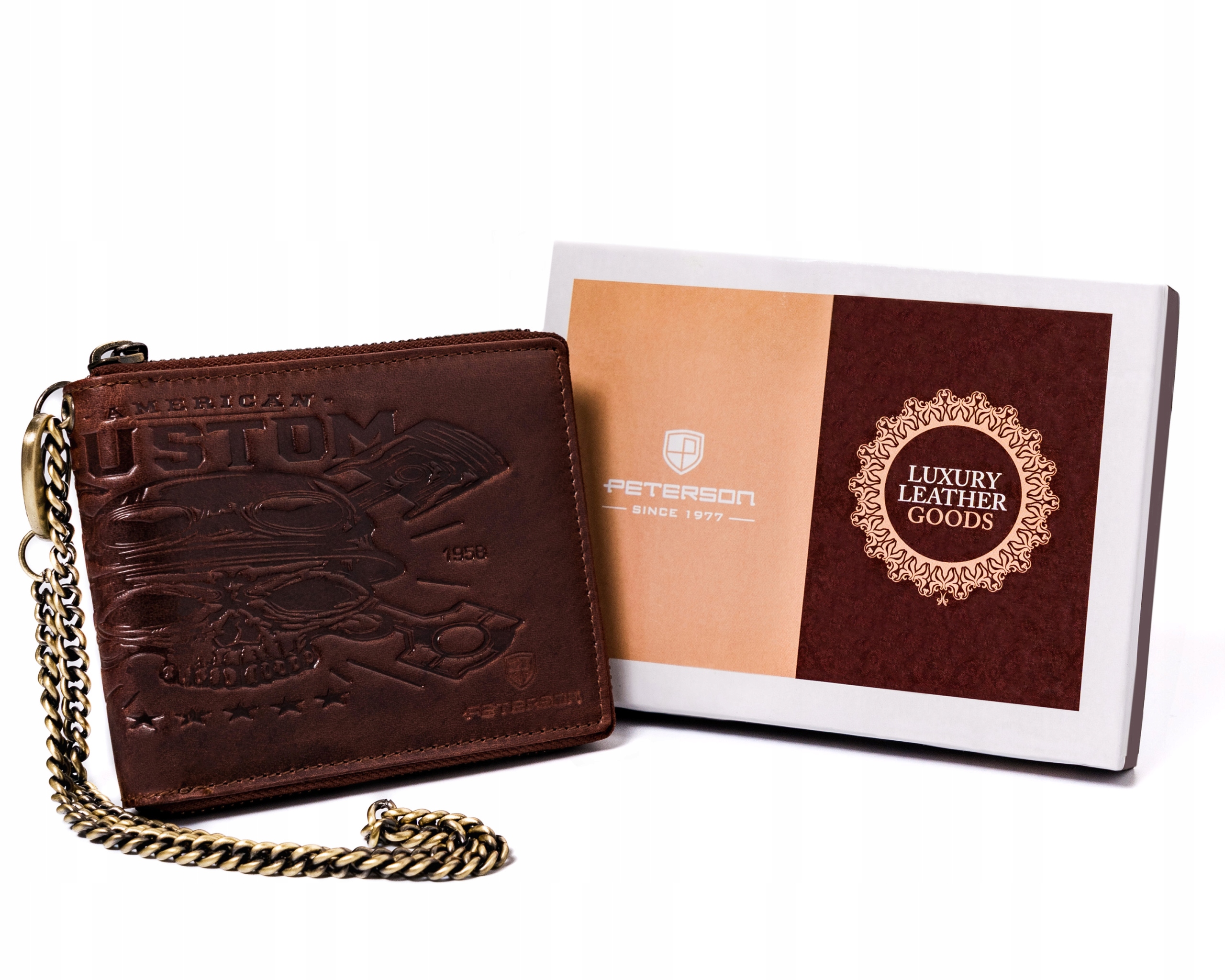 Peňaženka - Peterson Wallet Prírodná koža hnedá PTN N992C-07-HWM-137-MALE Produkt