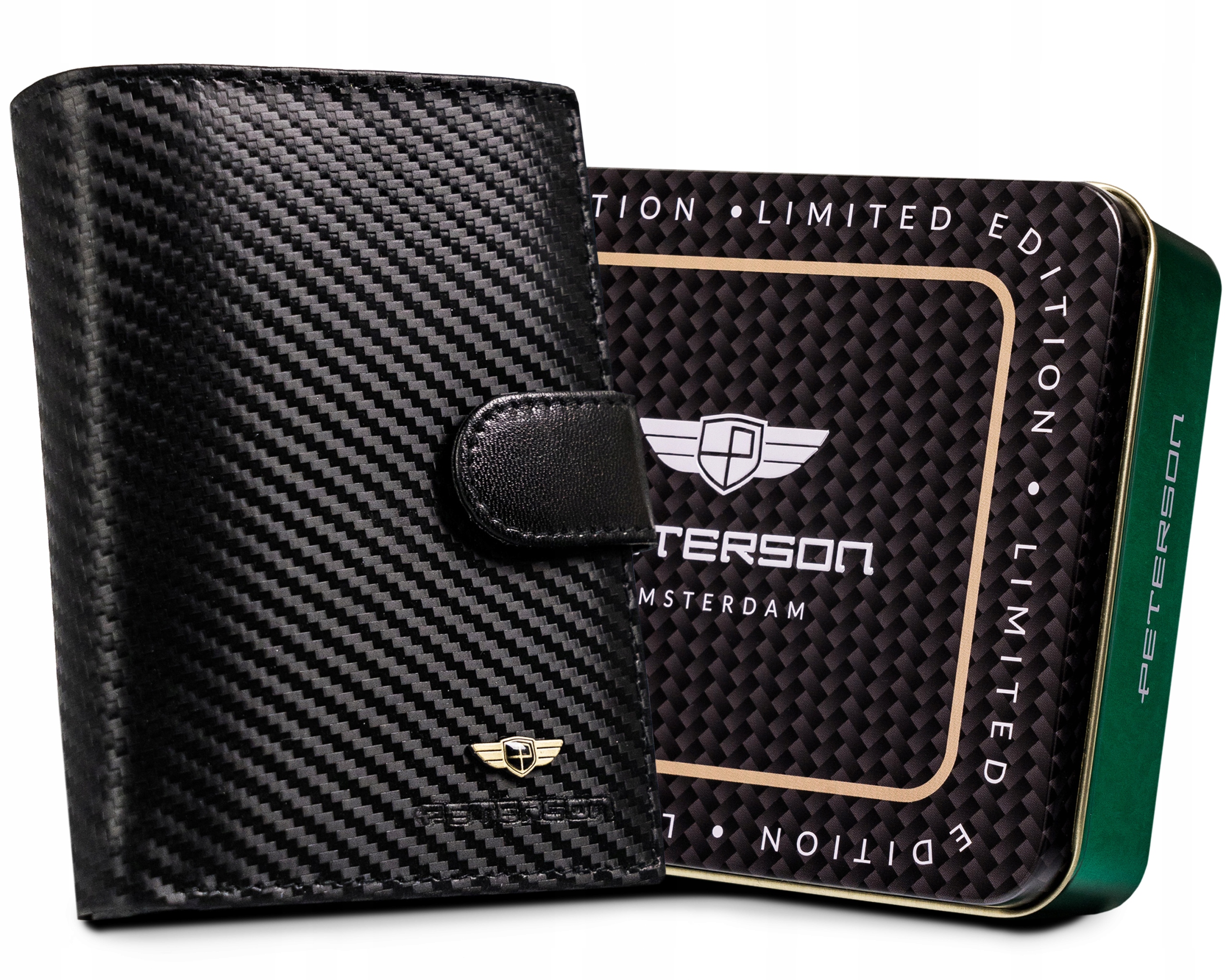 Peňaženka - Peterson Wallet Prírodná koža Čierna PTN 324Z-CA-6624 Bla-Men's Product