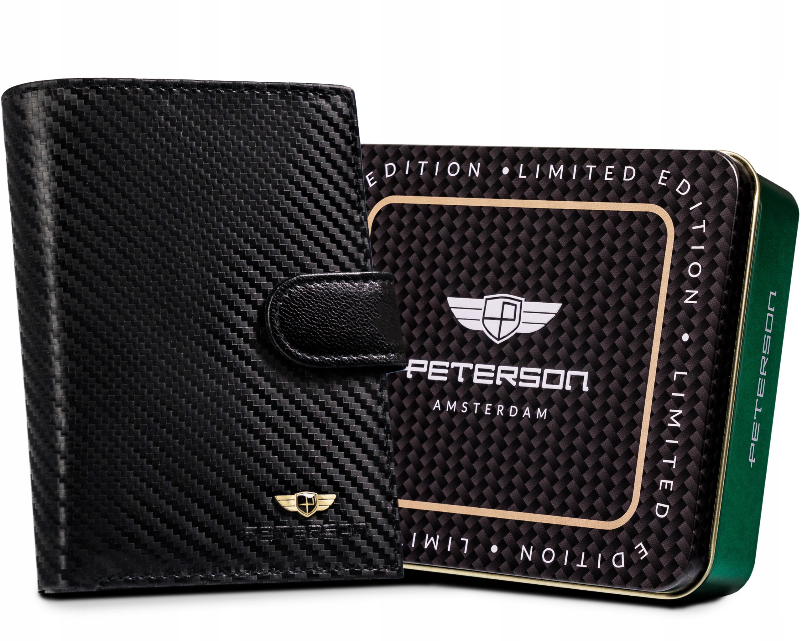 Peňaženka - Peterson Wallet Prírodná koža Čierna PTN 333Z-CA-6600 Bla-Men's Product