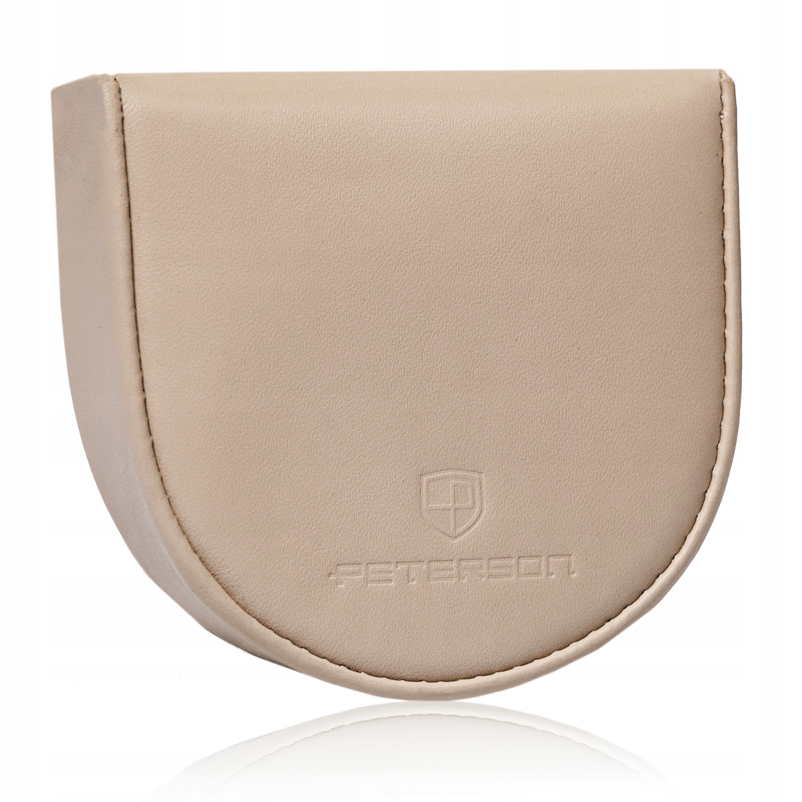 Peňaženka - Peterson Billonatka Prírodná kožená béžová béžová ptn Podkówka Beige - Unisex Product