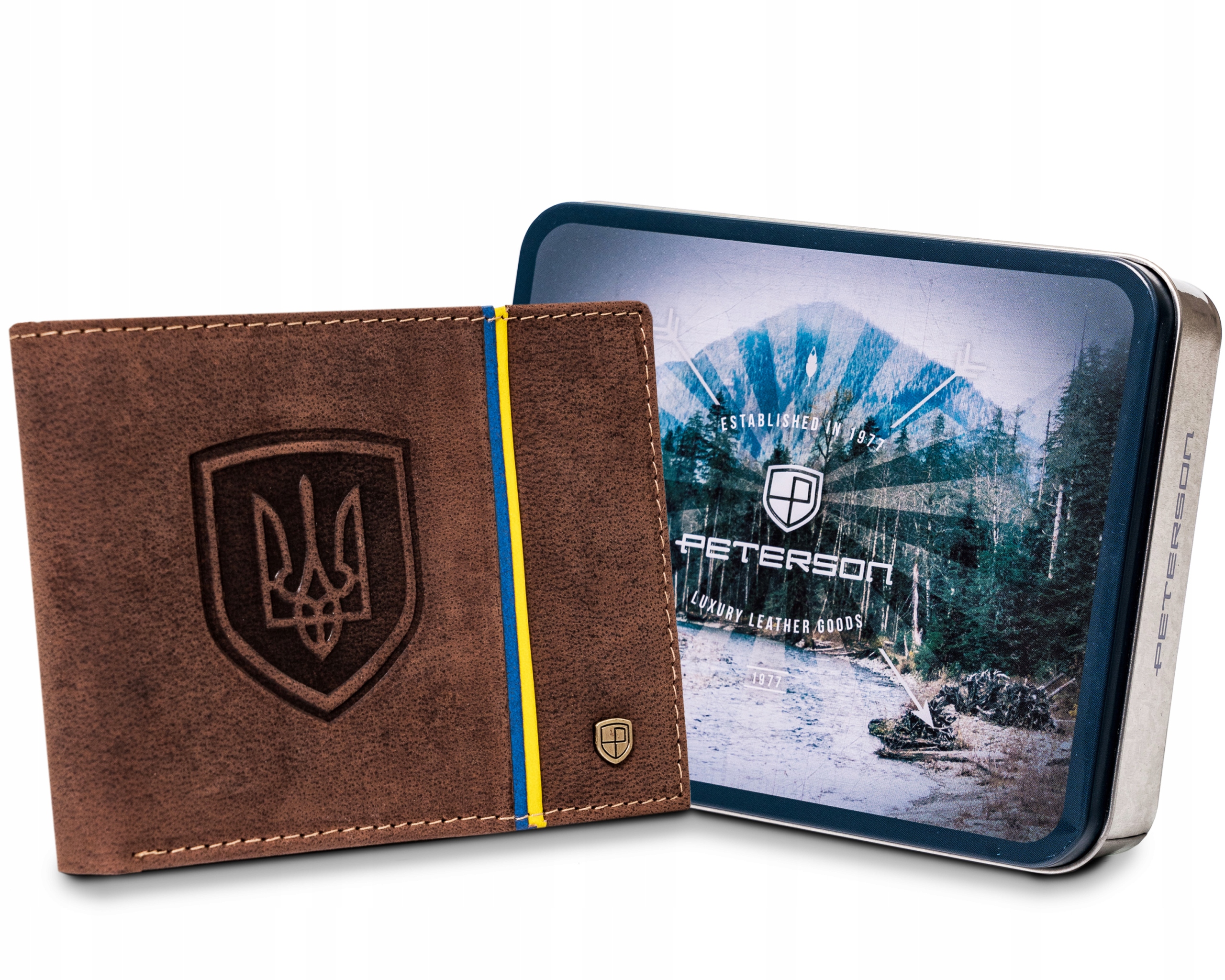 Peňaženka - Peterson Peterson Wallet Natural Link Brown PTN 304-P-up produkt UA-Hunt-Men