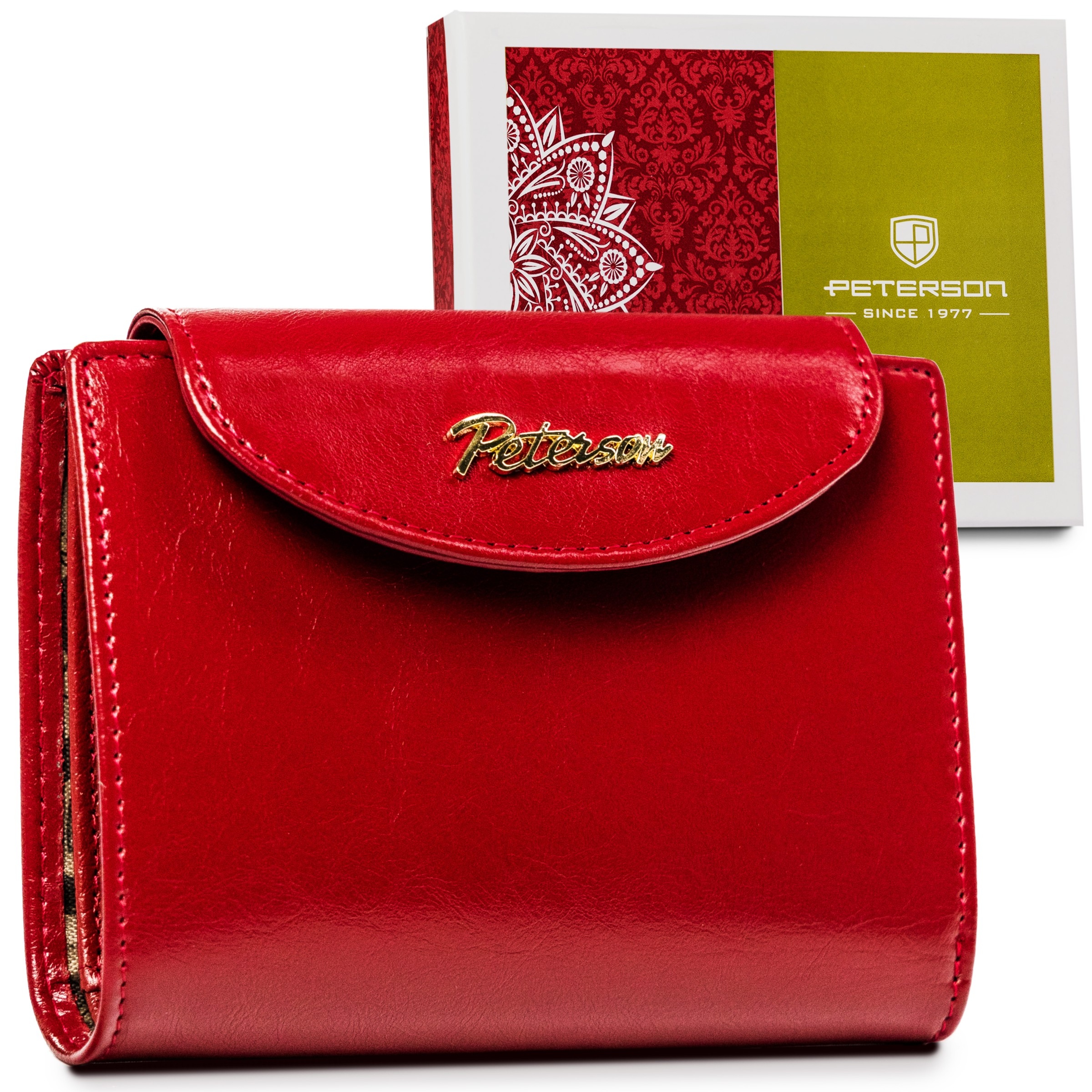 Peňaženka - Peterson Peterson Wallet Natural Desed Red PL -405 - Dámsky produkt