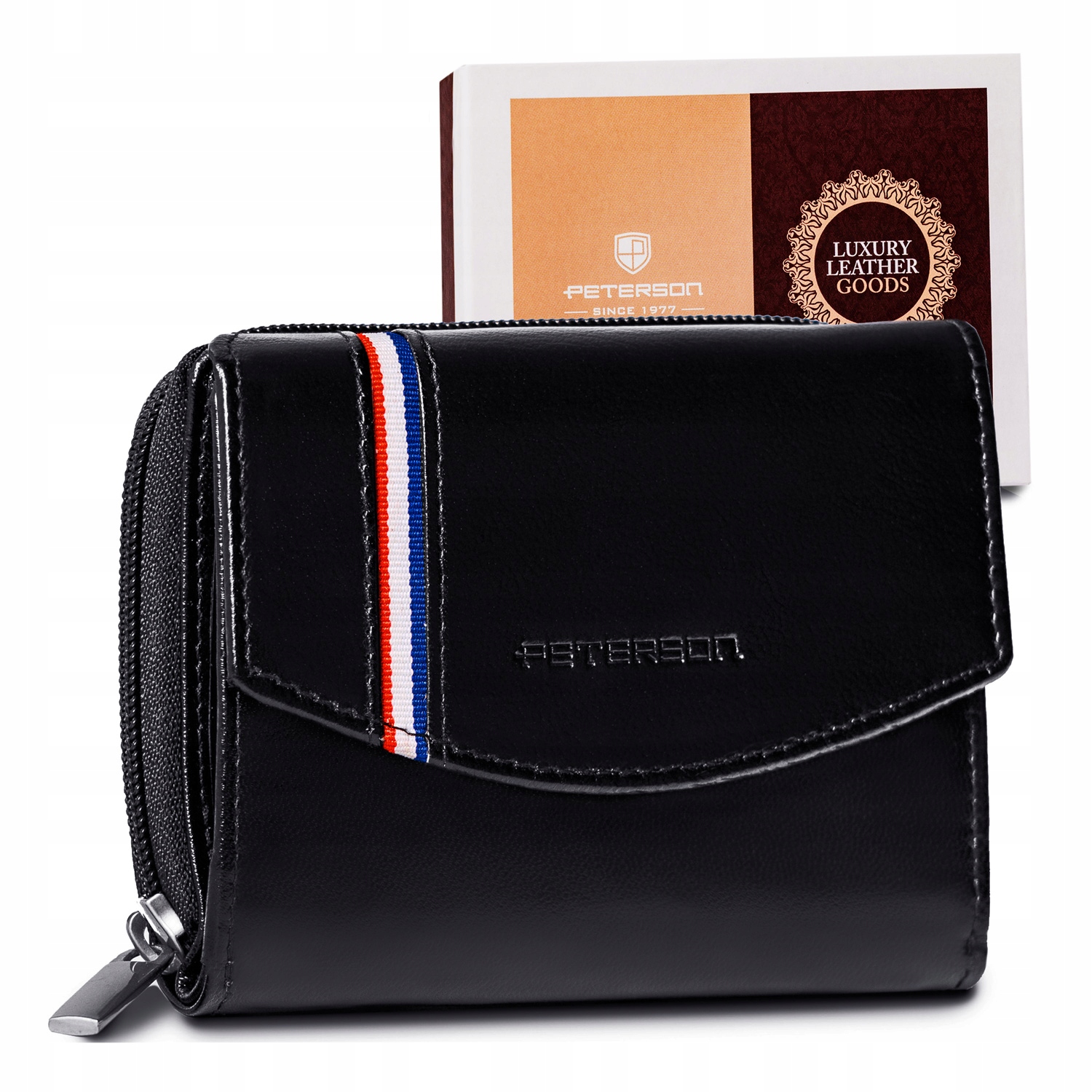 Peňaženka - Peterson Peterson Wallet Natural Leather Red PTN RD-29-GCl Red-Women's Product