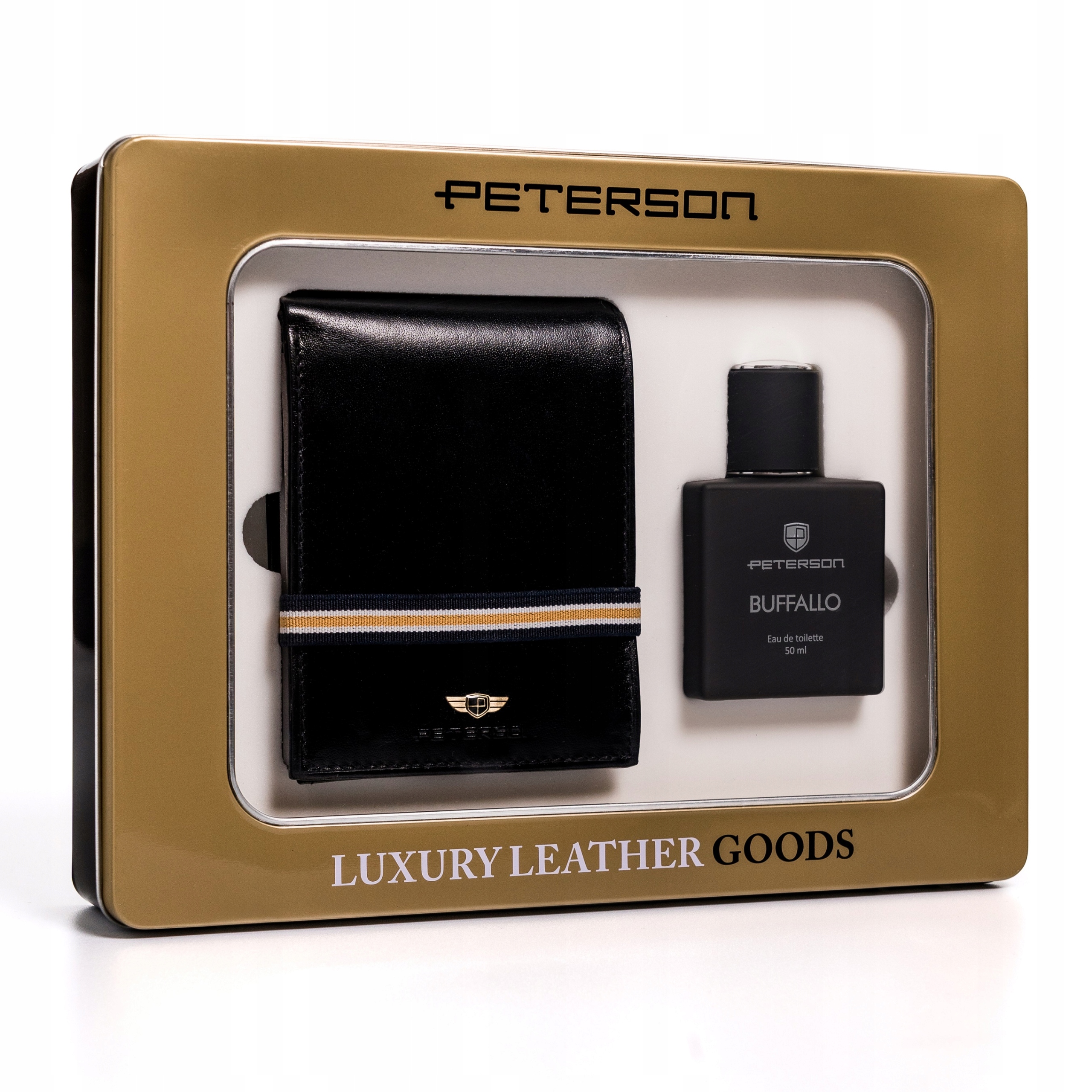 Peňaženka - Peterson Wallet Prírodná koža Čierna PTN ZM44 Čierna - Pánsky produkt