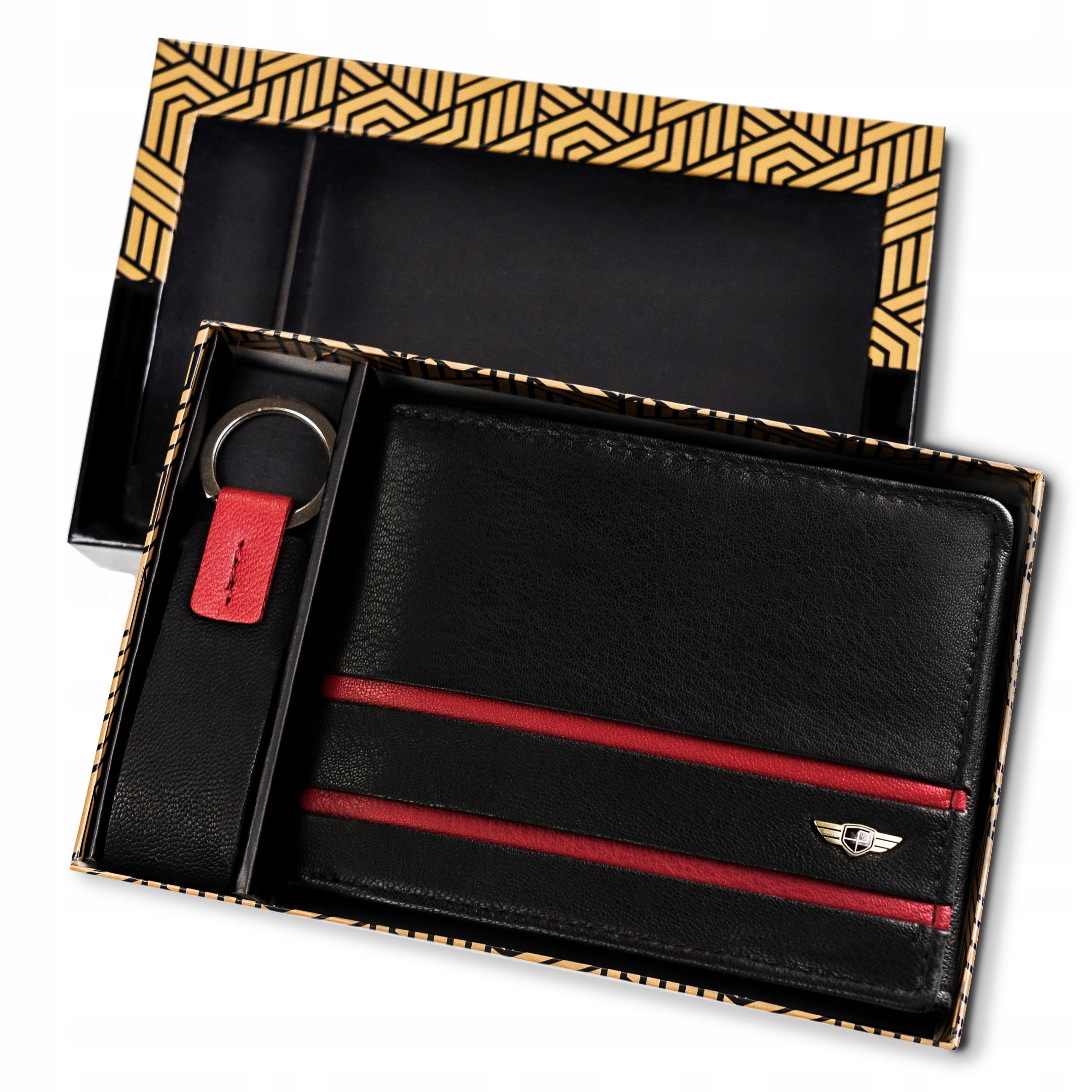 Peňaženka - Peterson Wallet Prírodná koža Čierna PTN PK2-N992 BL-RED-MALE Produkt