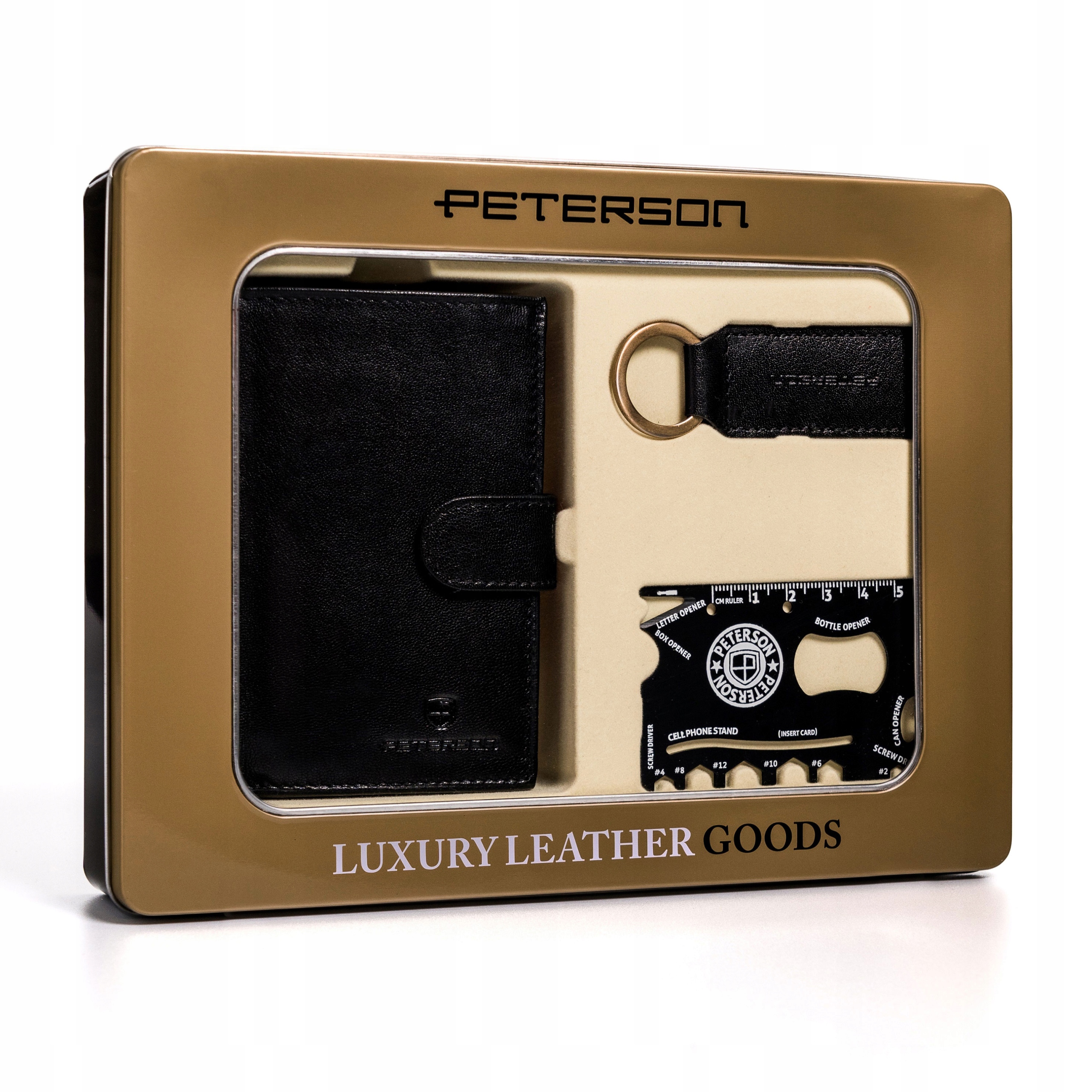 Peňaženka - Peterson Wallet Prírodná koža Čierna PTN PK5-N4L-6853 Bla-Men's Product