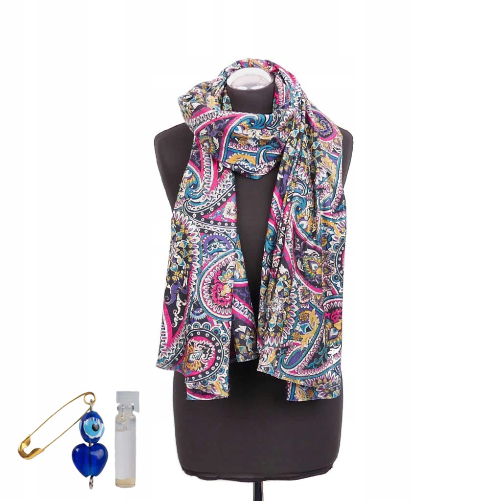 Šatka, sál - Šál Pashmina šál so vzorom amarantu