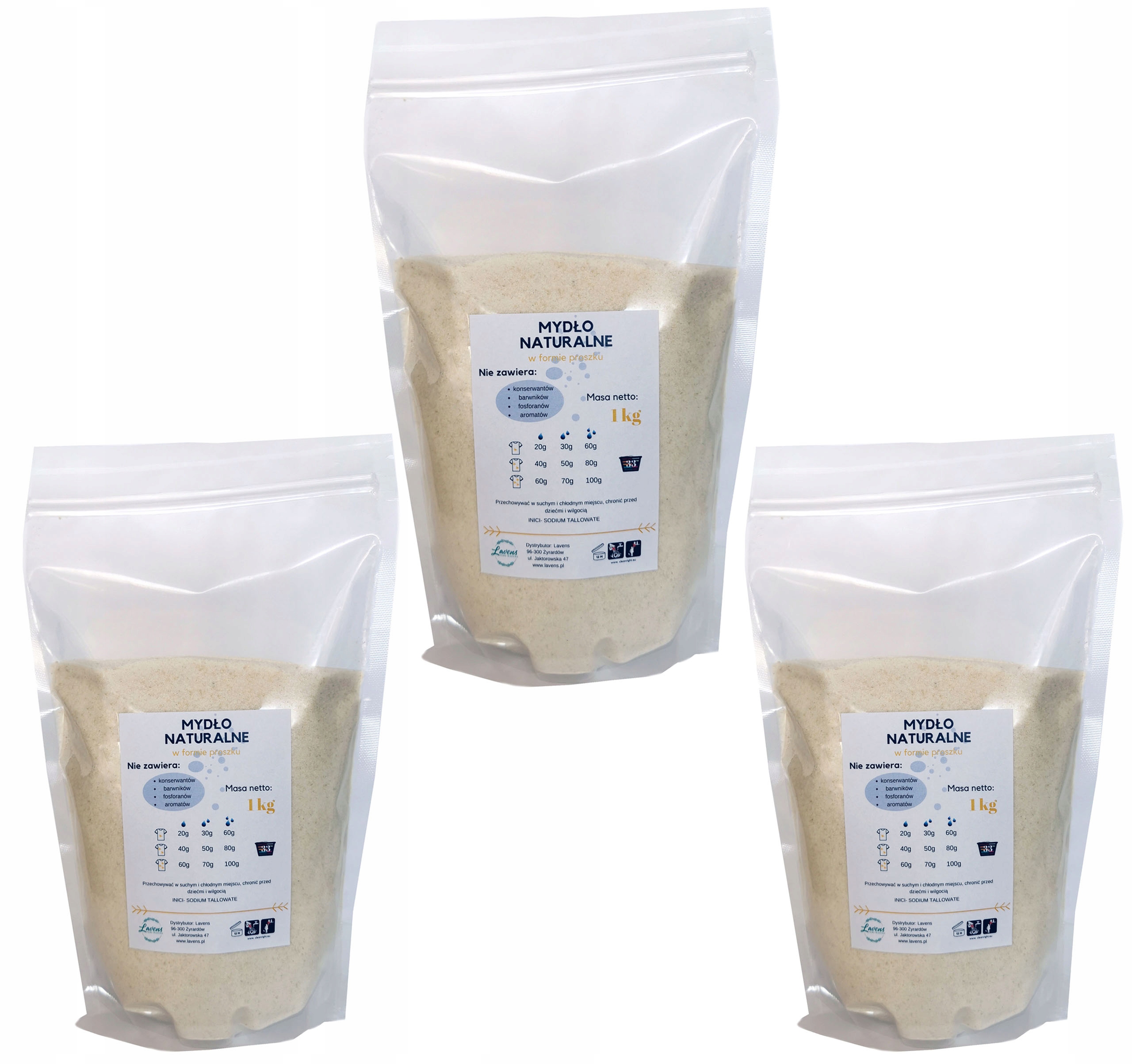 Prací  prášok - Kvetét mydla mydlo prášok 3 x 1kg prírodné