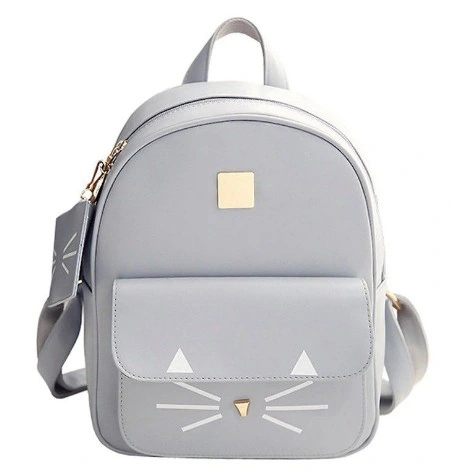 Ženský batoh batohu Kitty City Wallet 2in1 Dámsky batoh 2in1 čierny, šedý