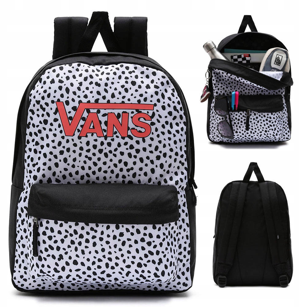 Multi -Chamber School Backpack Vans Black, Multi -Colored 18 L