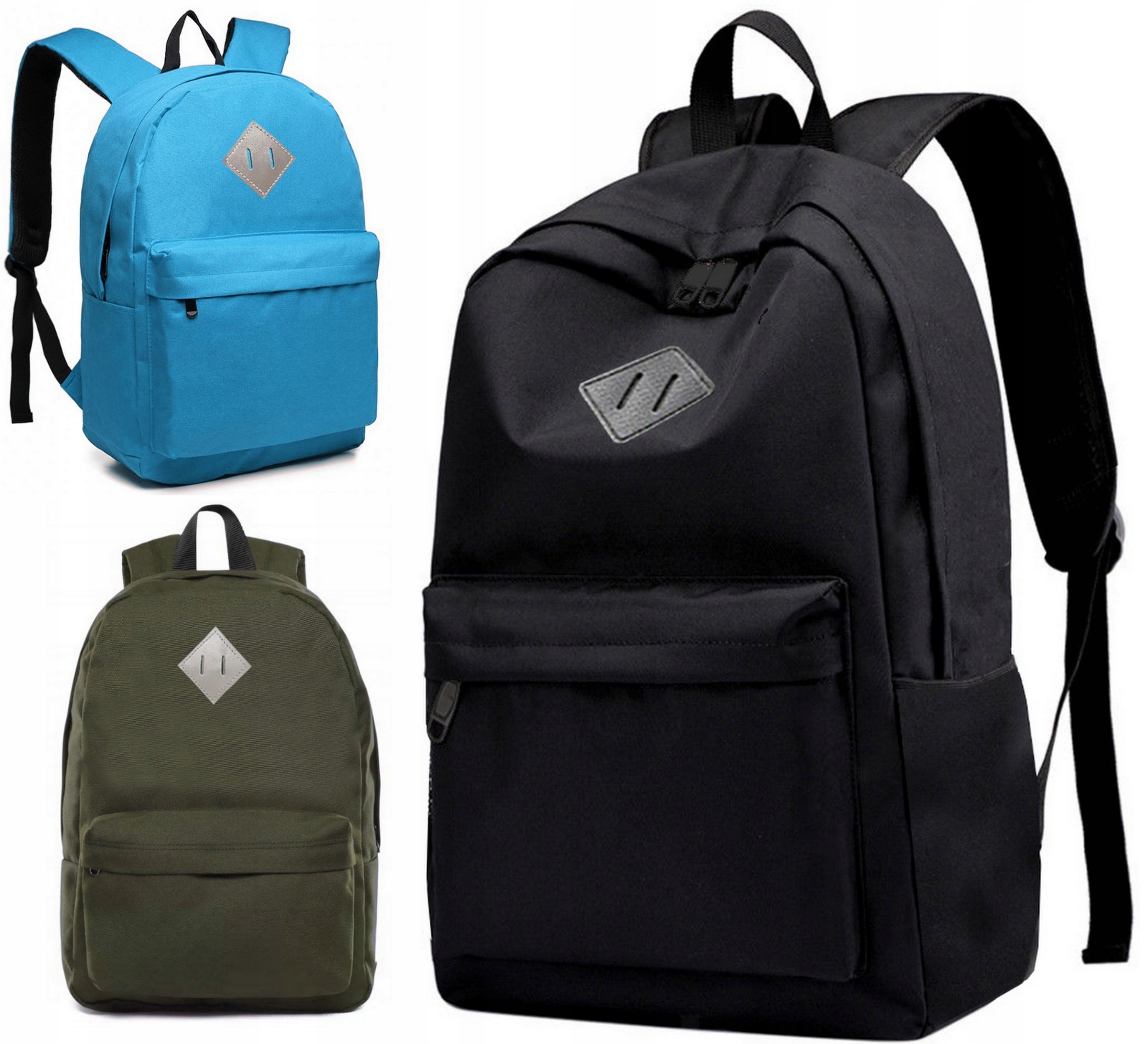 Batoh zahraničnej školy - anglický batoh BP275 Black, Khaki, modrá