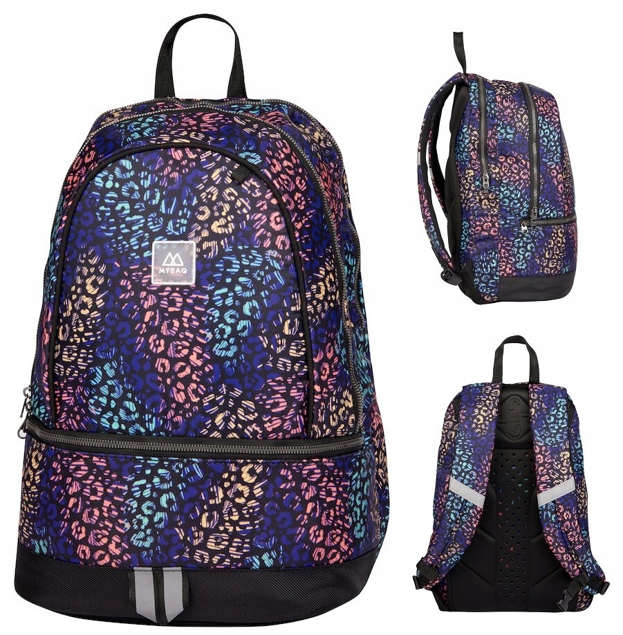 Multi -Chamber School Backpack Multicolor MyBAQ 26 L