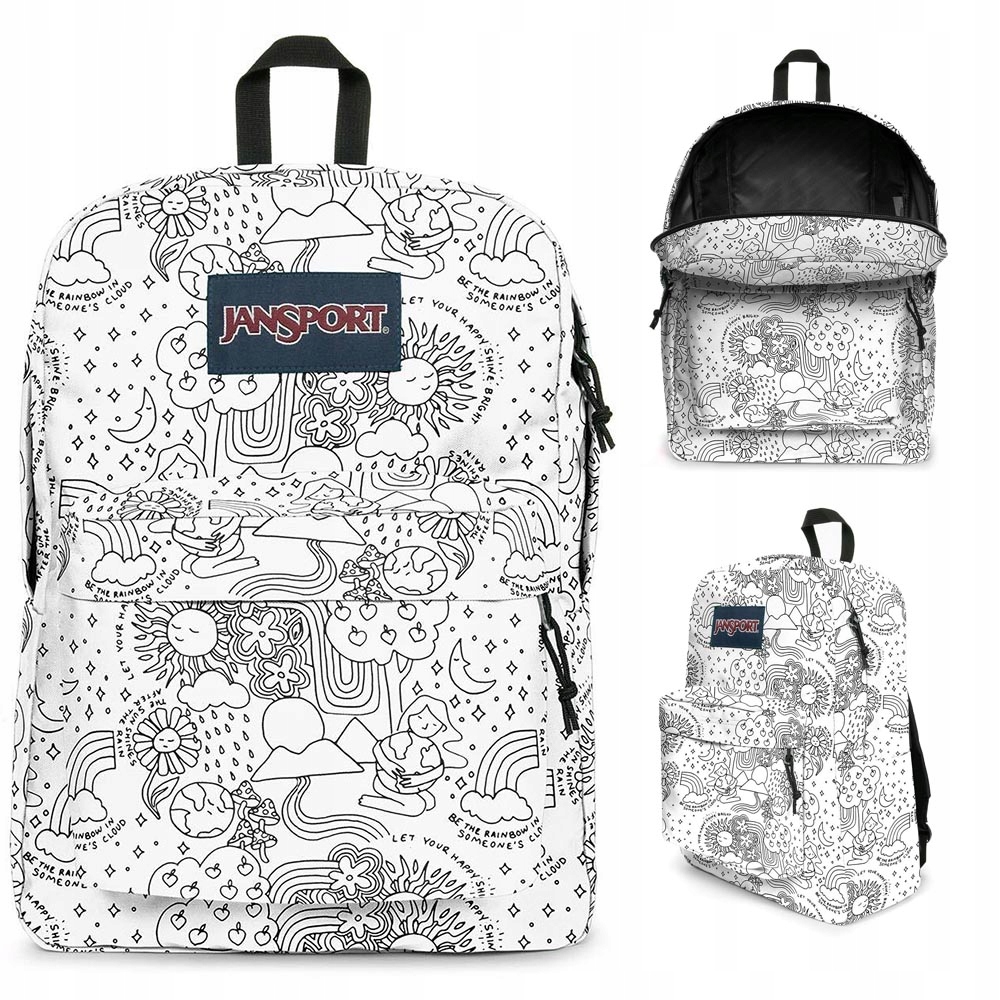 Jansport Superbreak One White, Red School Batoh