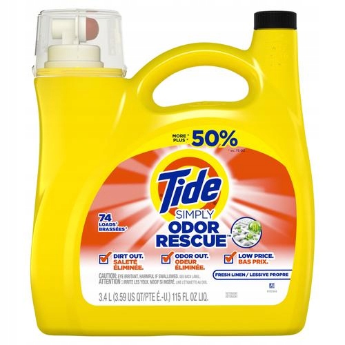 Prací gél - TIDE JEDNODUCHO ZÁPACH ZÁCHRANA 74 PRANIE KAPALINY USA