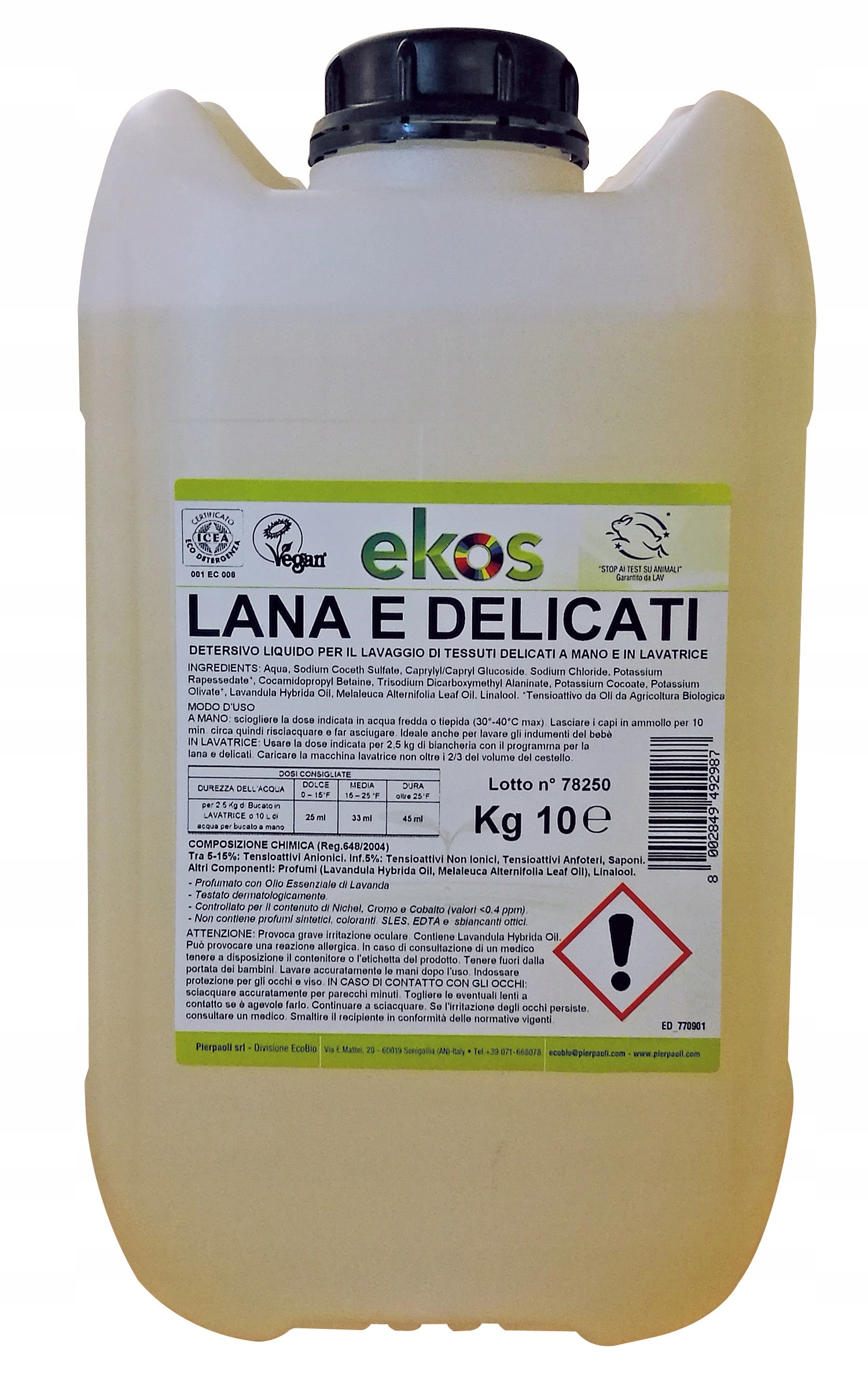 Prací gél - Vlna a jemné tkaniny 10 kg ECOS
