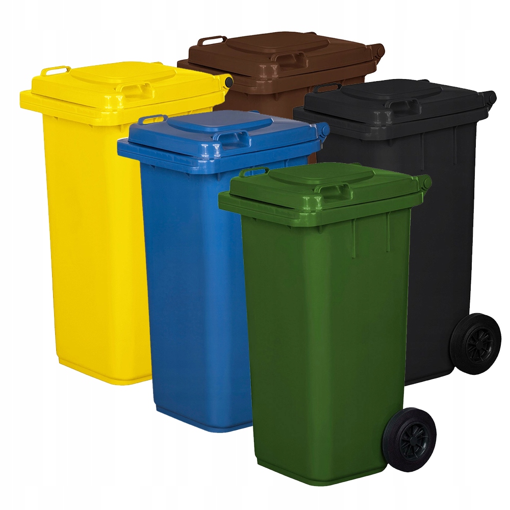 Kôš na kontajner 120 l pre segregáciu odpadového odpadu x 5