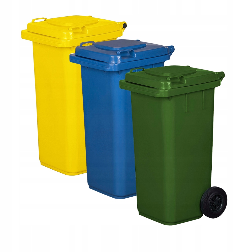 Kôš na kontajner 120 l pre segregáciu odpadového odpadu x3