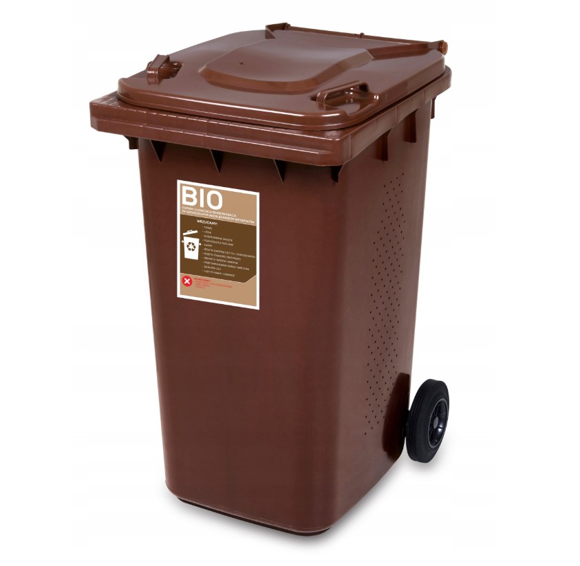 Kôš na kontajner 240 l bronzový biologický odpad.