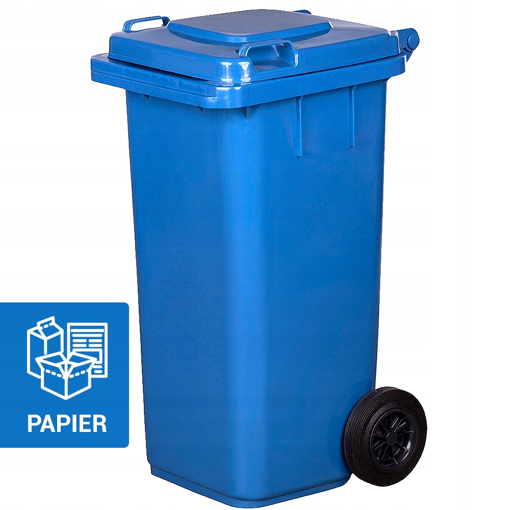 Bucket košík na kontajner 120 l pre odpadky modrý zásah