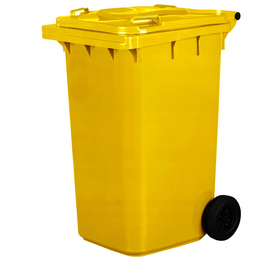Vedná košík na nádobu 240L pre odpadky odpadu-žltý pl
