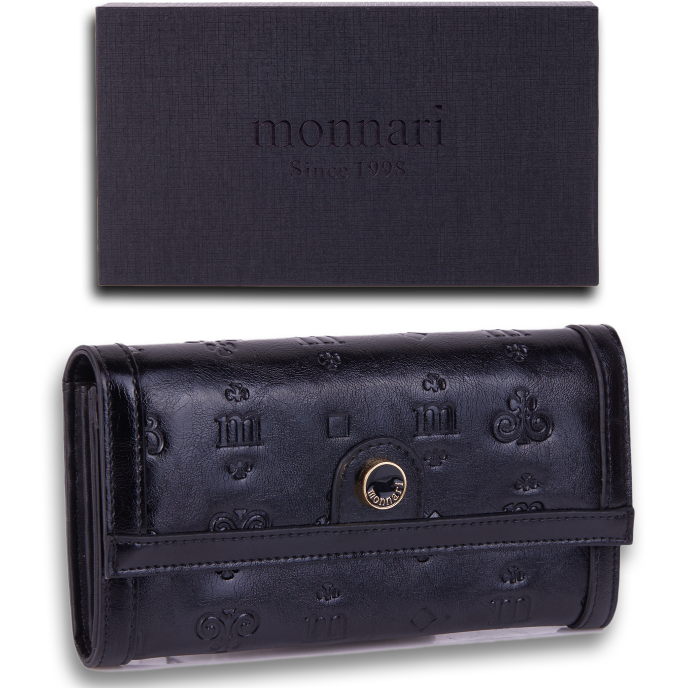Peňaženka - Monnari Peňaženka Ekologická koža čierna Monnari Peňaženka PUR0300-020 NOVÝ - Dámsky produkt
